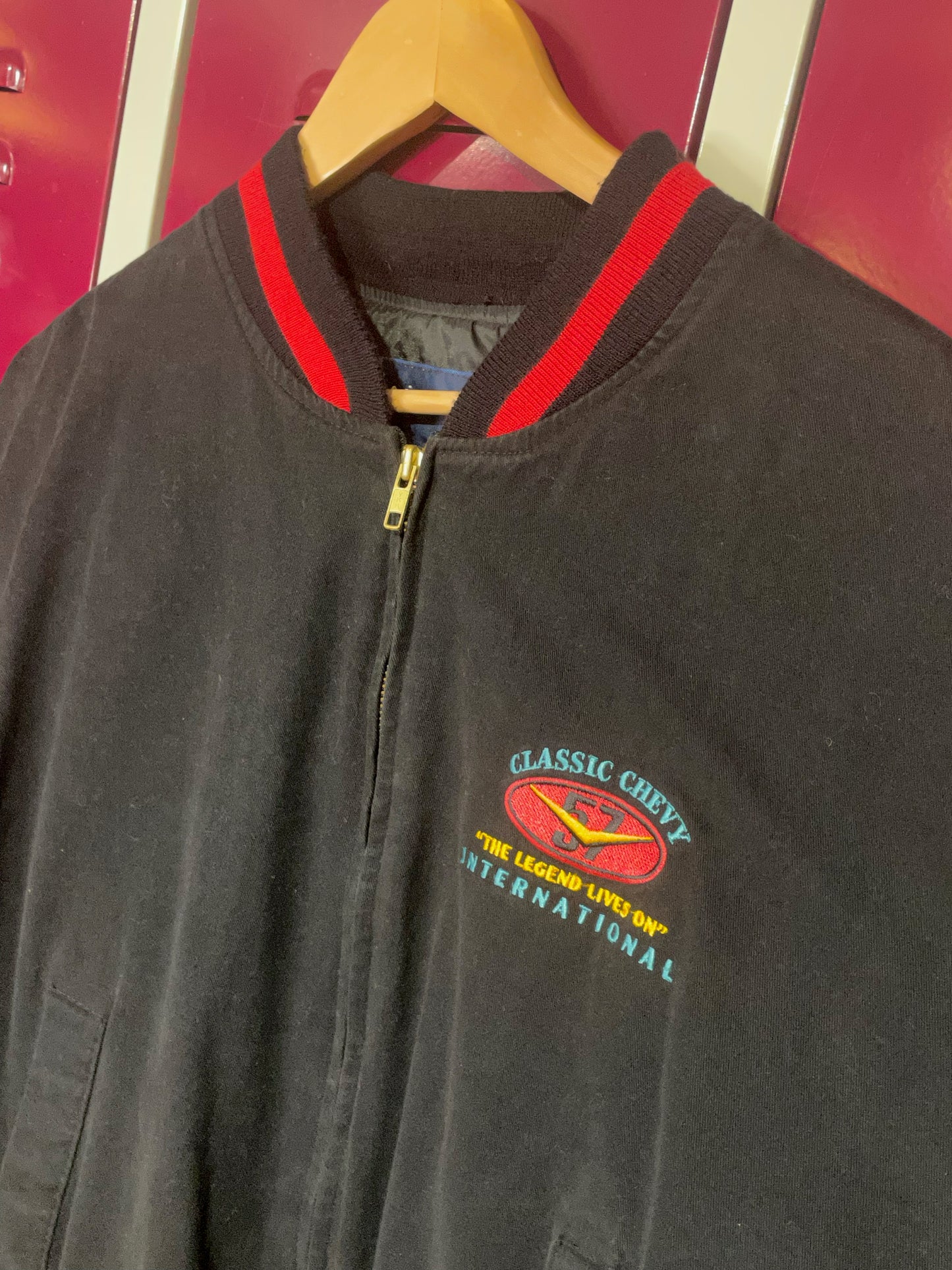 CLASSIC CHEVY VINTAGE BOMBER JACKET SZ: L