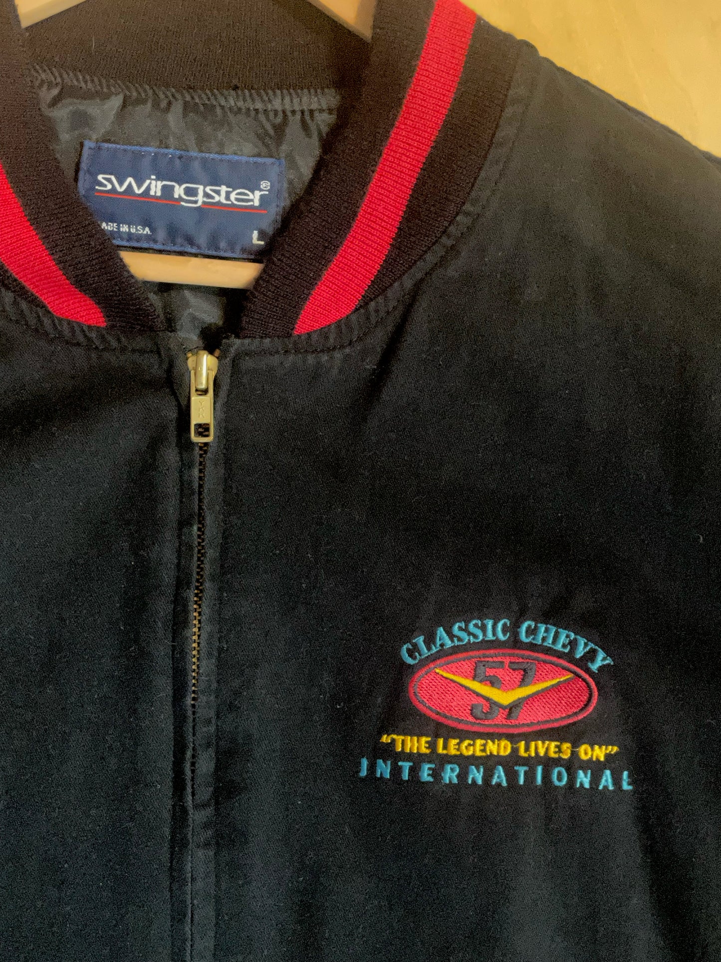 CLASSIC CHEVY VINTAGE BOMBER JACKET SZ: L