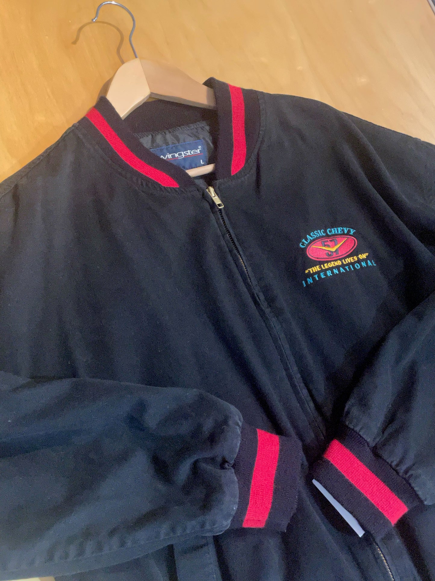 CLASSIC CHEVY VINTAGE BOMBER JACKET SZ: L