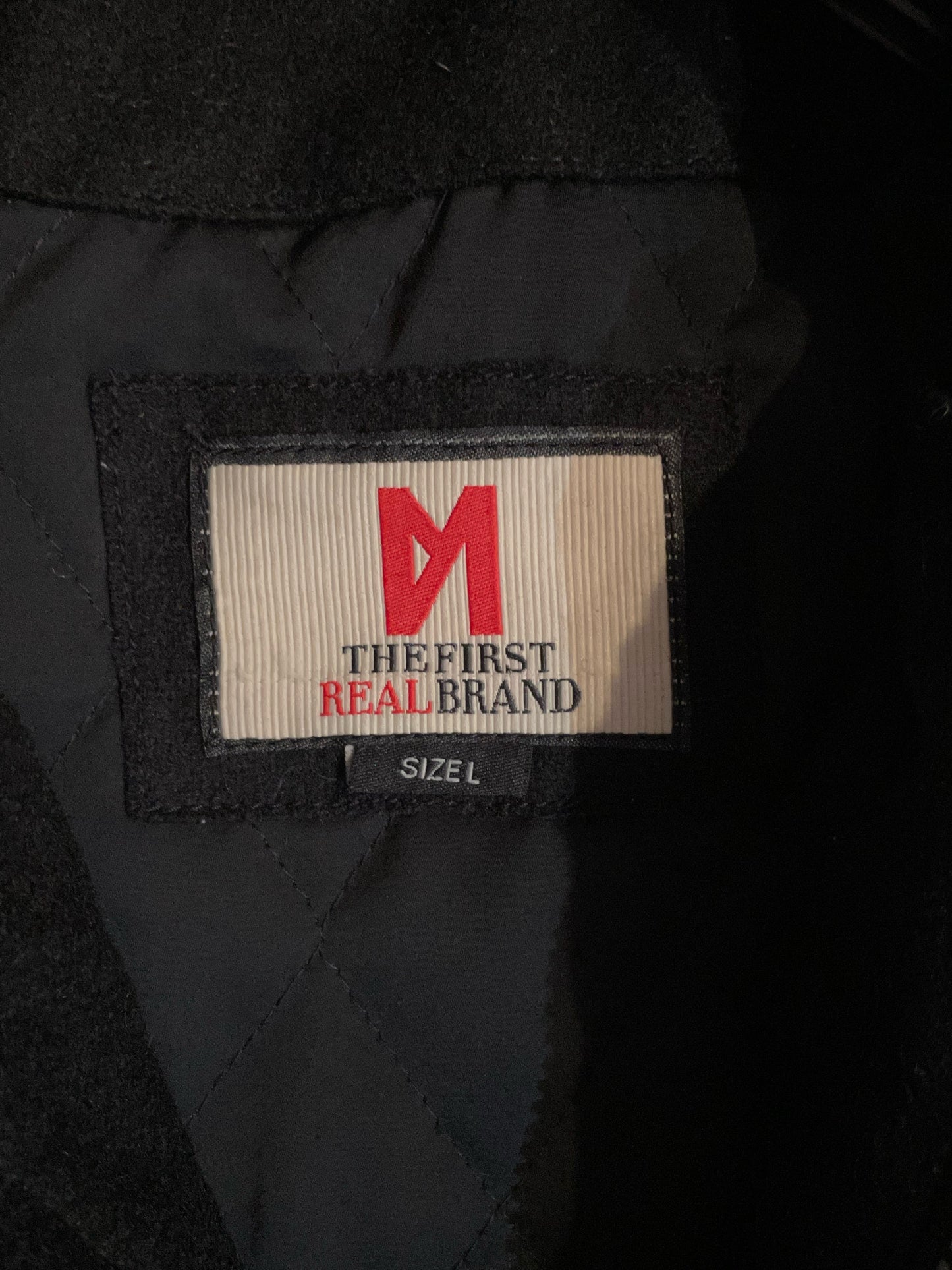 THE FIRST REAL BRAND BRAND NEW VARSITY JACKET SZ: L