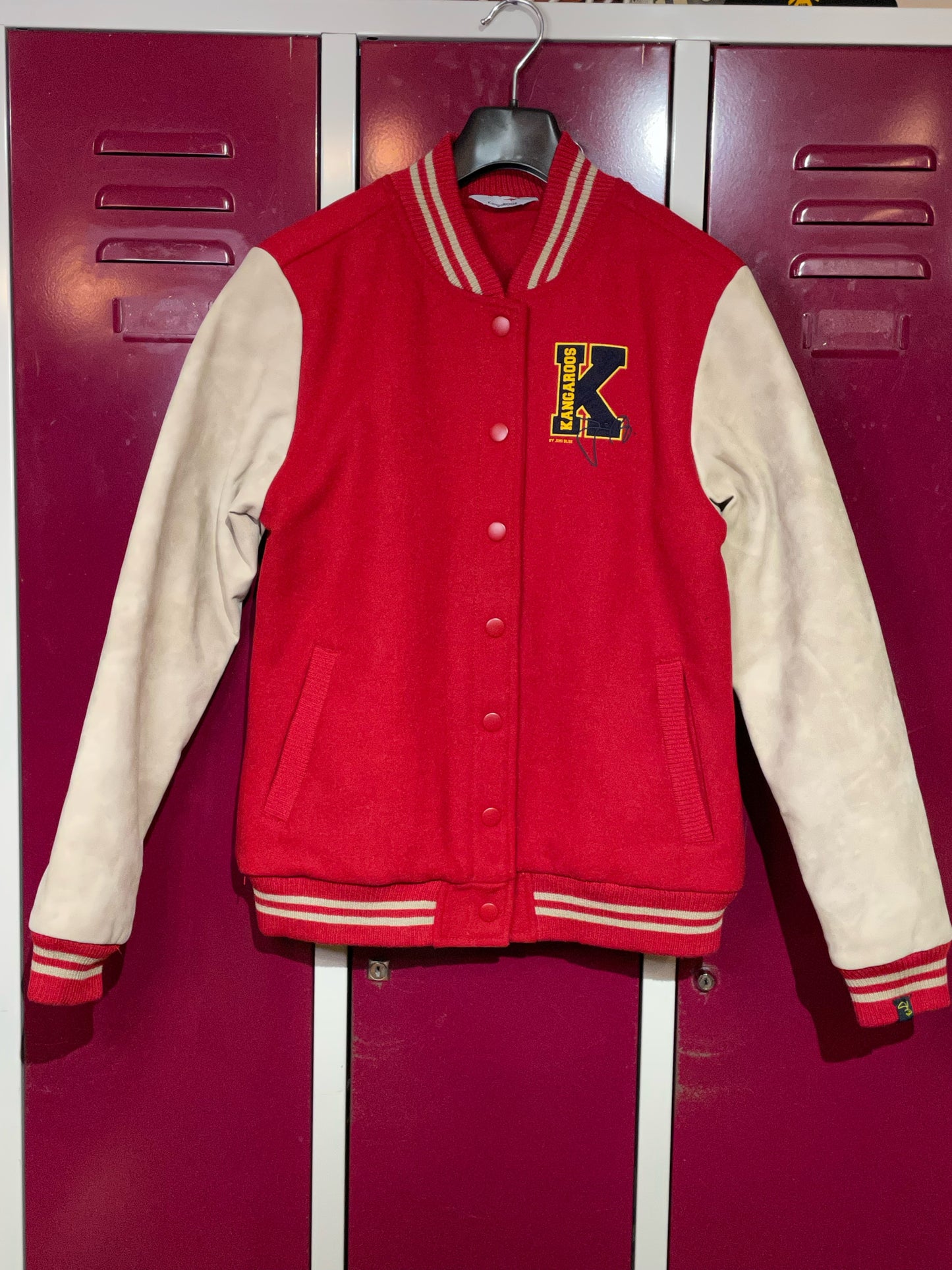 KANGAROOS BRAND NEW WOOL & SUEDE VARSITY JACKET SZ: M
