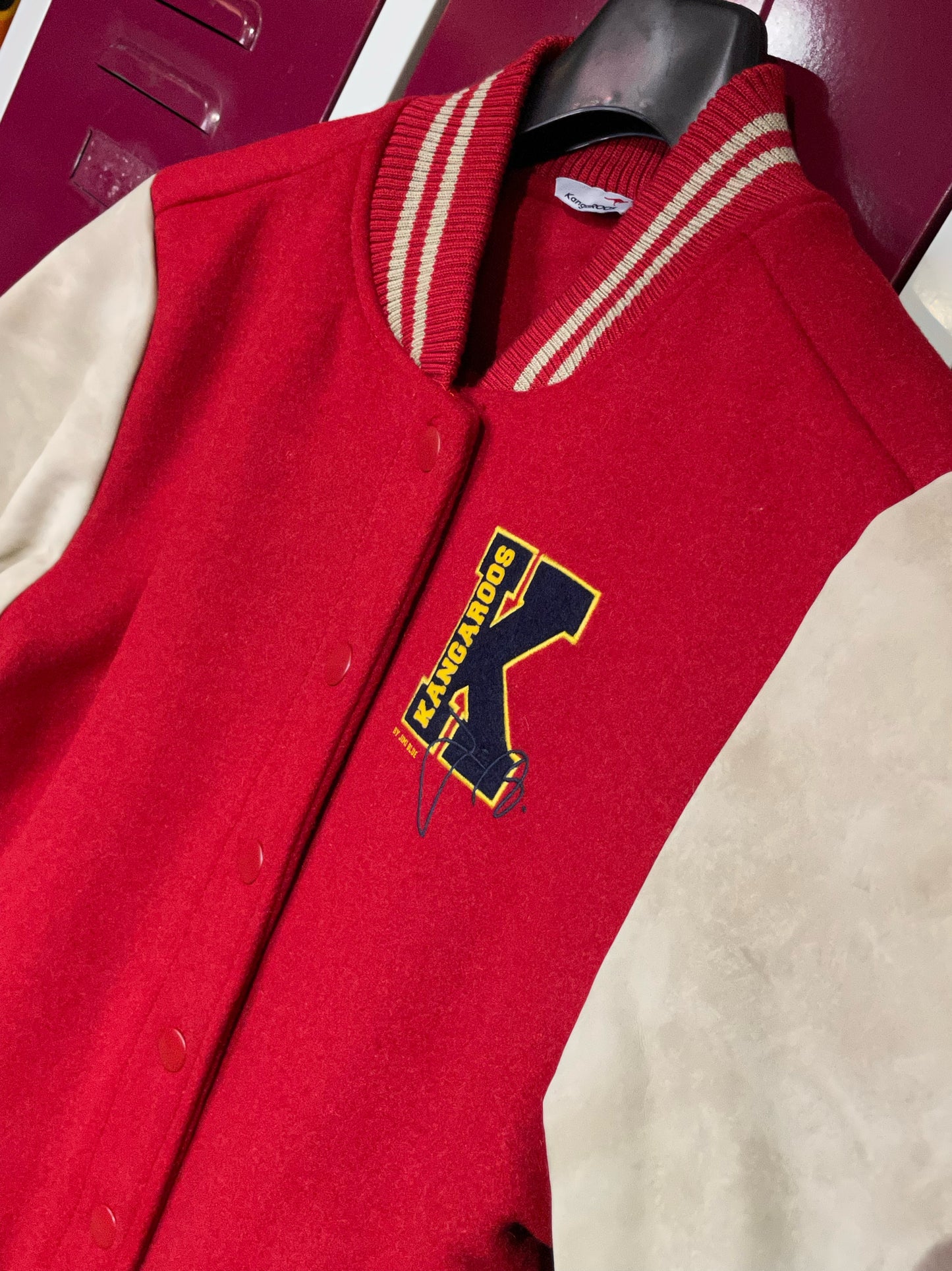 KANGAROOS BRAND NEW WOOL & SUEDE VARSITY JACKET SZ: M