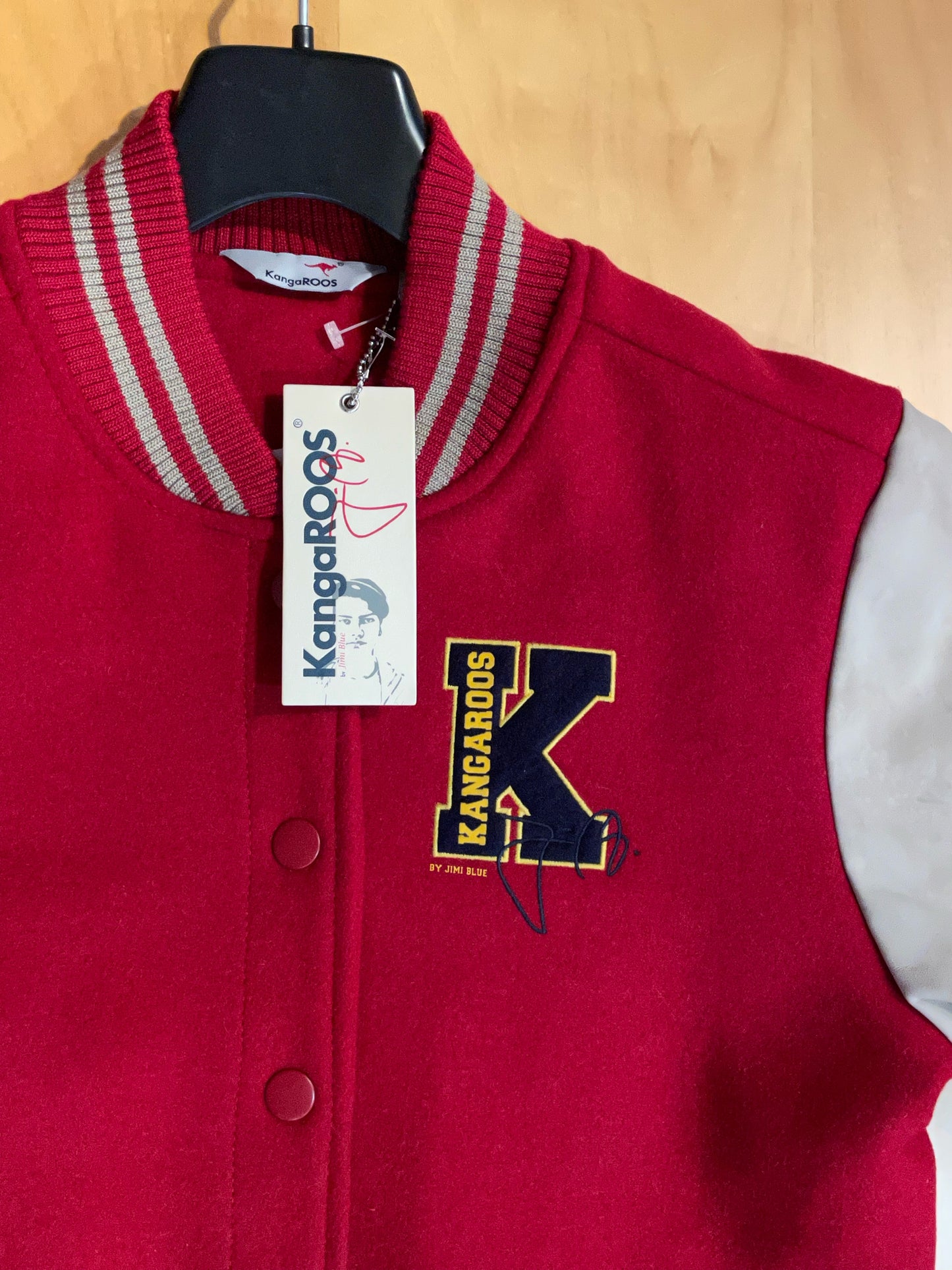 KANGAROOS BRAND NEW WOOL & SUEDE VARSITY JACKET SZ: M