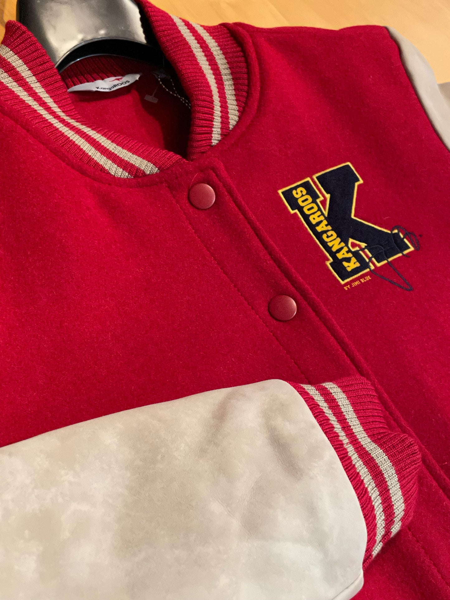 KANGAROOS BRAND NEW WOOL & SUEDE VARSITY JACKET SZ: M