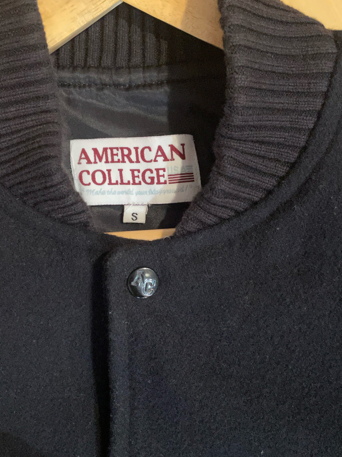 AMERICAN COLLEGE VARSITY JACKET SZ: S
