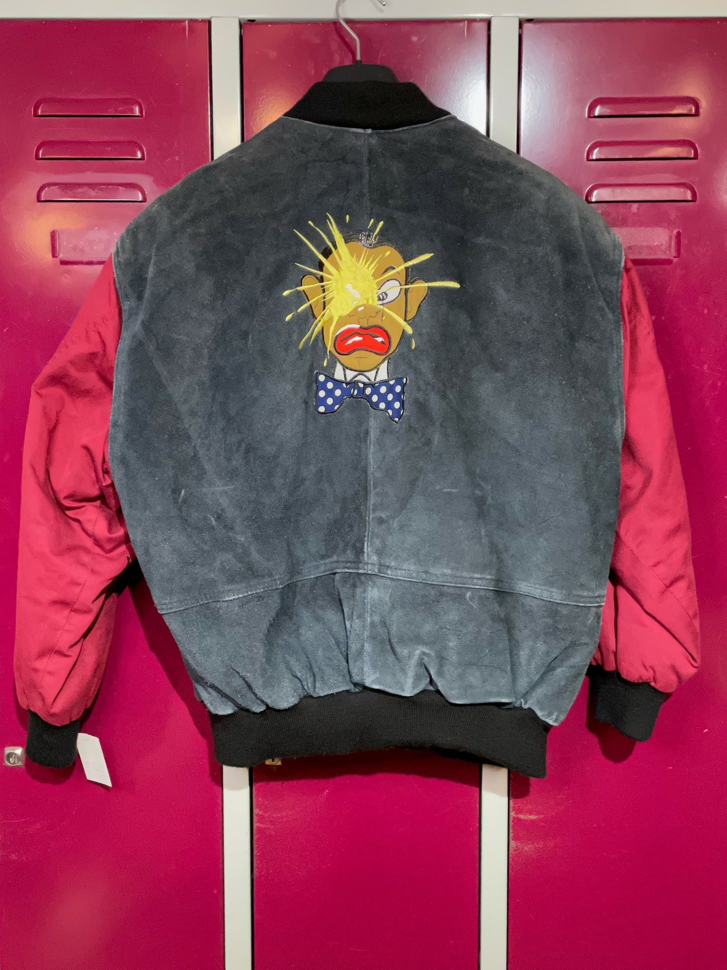 JAZZ VINTAGE SUEDE VARSITY JACKET SZ: 48 = L