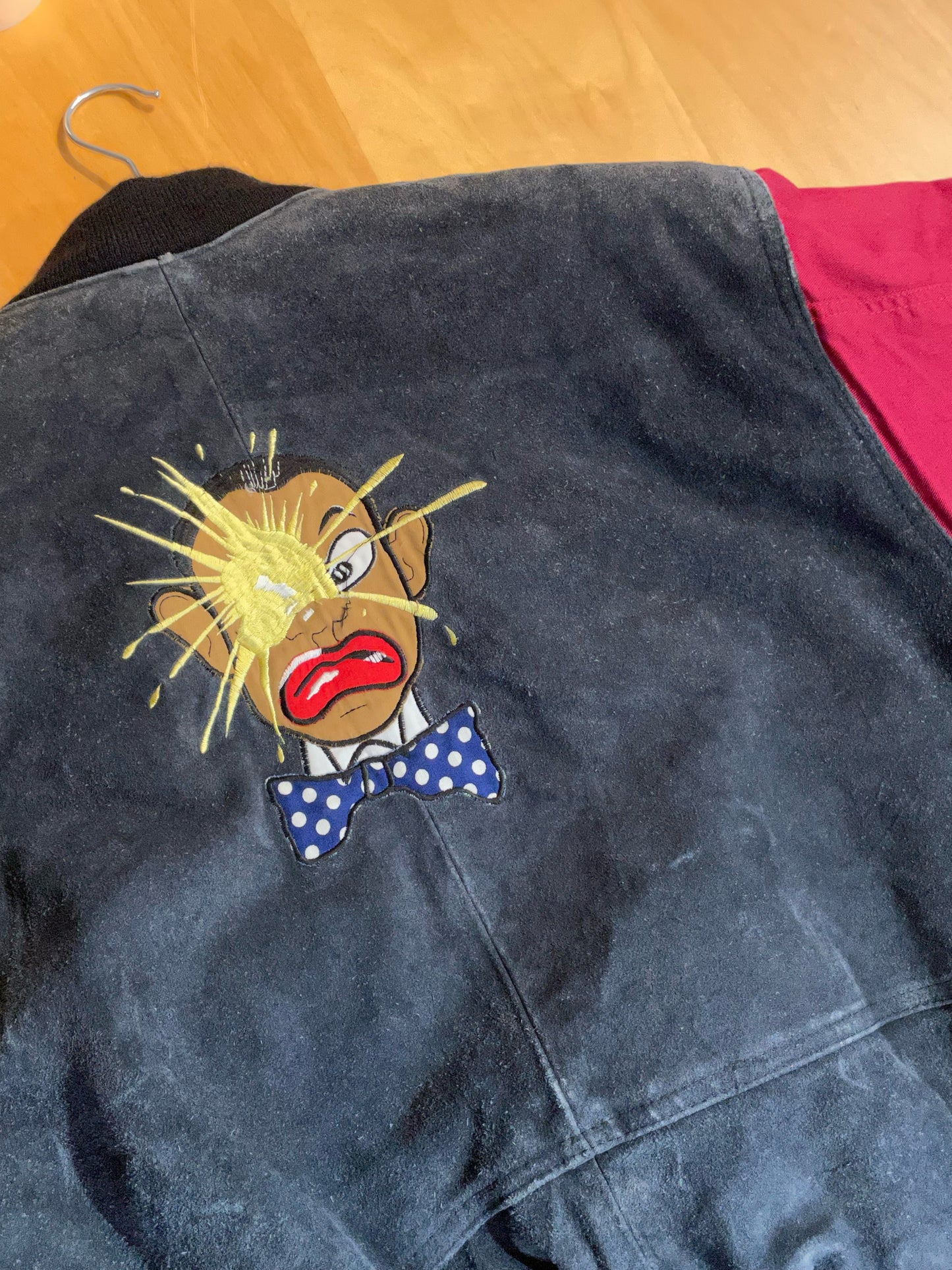 JAZZ VINTAGE SUEDE VARSITY JACKET SZ: 48 = L