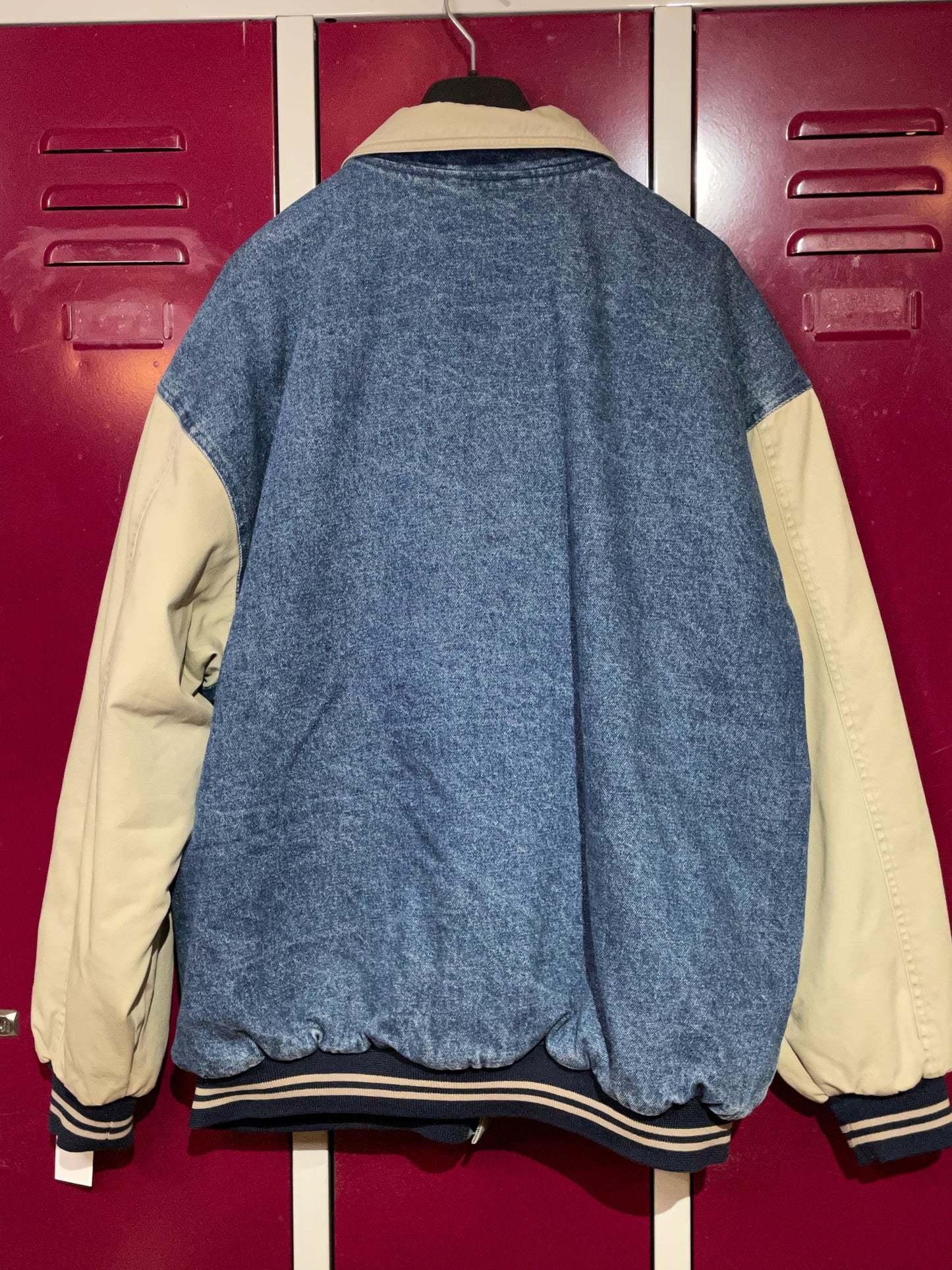 NORTH BAY LTD VINTAGE VARSITY DENIM JACKET SZ: XL