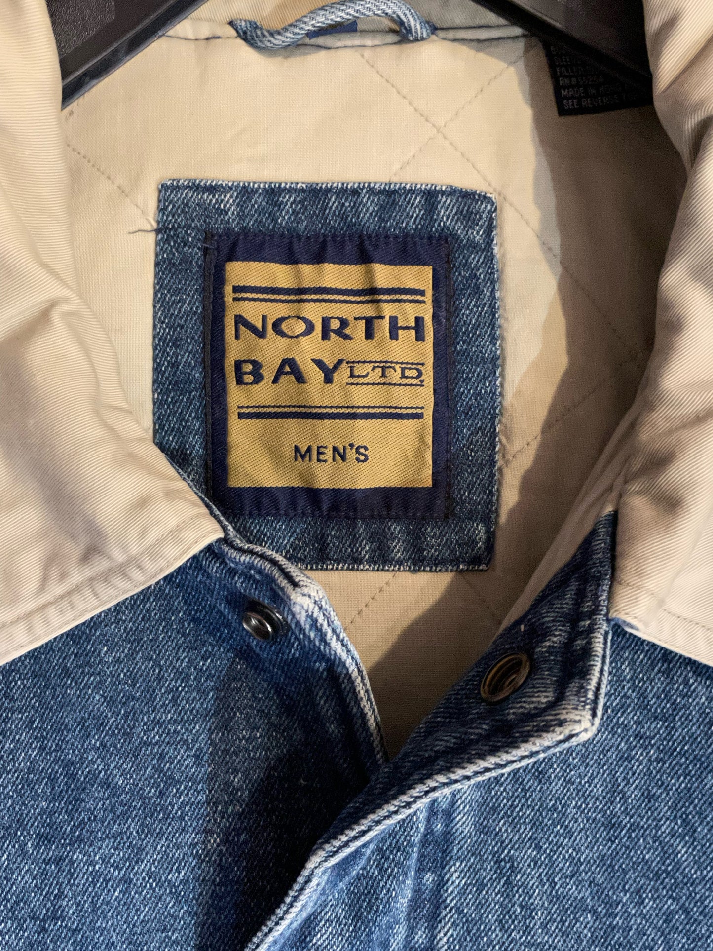 NORTH BAY LTD VINTAGE VARSITY DENIM JACKET SZ: XL