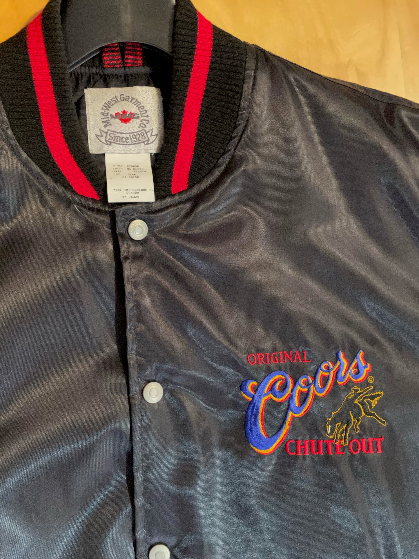 ORIGINAL COORS VARSITY SATIN JACKET SZ: M