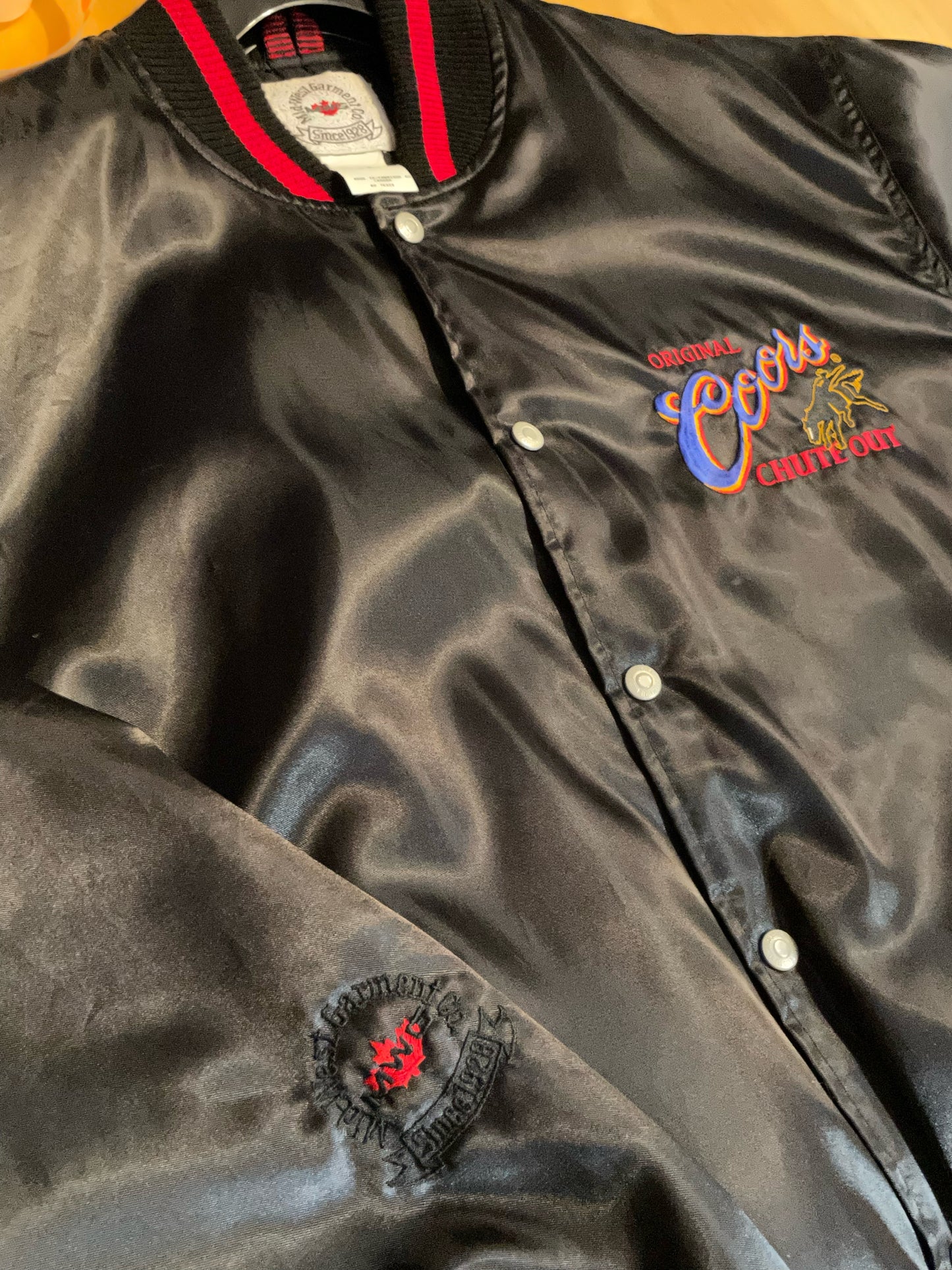 ORIGINAL COORS VARSITY SATIN JACKET SZ: M