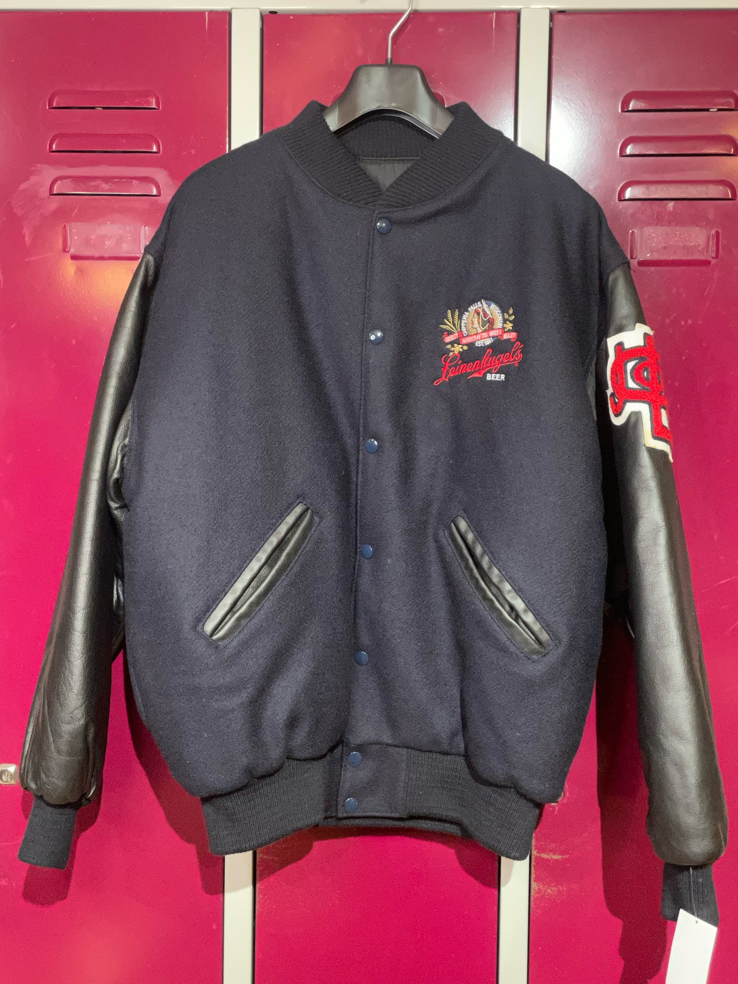 NEW ZEALANDER LEINENKUGEL'S BEER VARSITY JACKET SZ: L