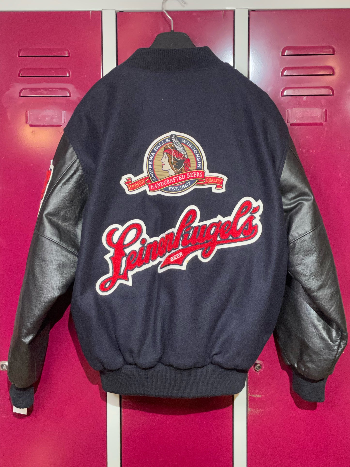NEW ZEALANDER LEINENKUGEL'S BEER VARSITY JACKET SZ: L