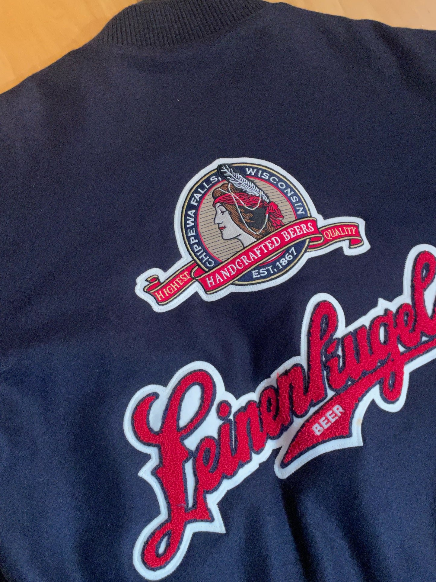 NEW ZEALANDER LEINENKUGEL'S BEER VARSITY JACKET SZ: L