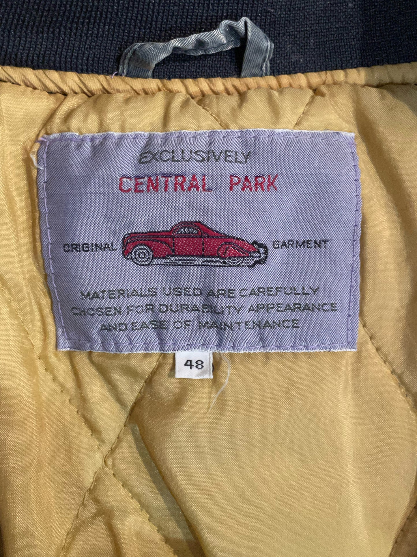 CENTRAL PARK VINTAGE VARSITY JACKET SZ: 48 = L