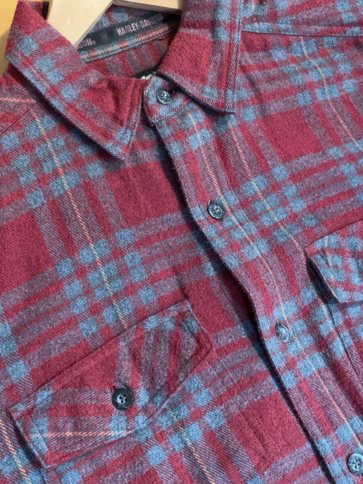 HARLEY DAVIDSON FLANNEL SHIRT SZ: S