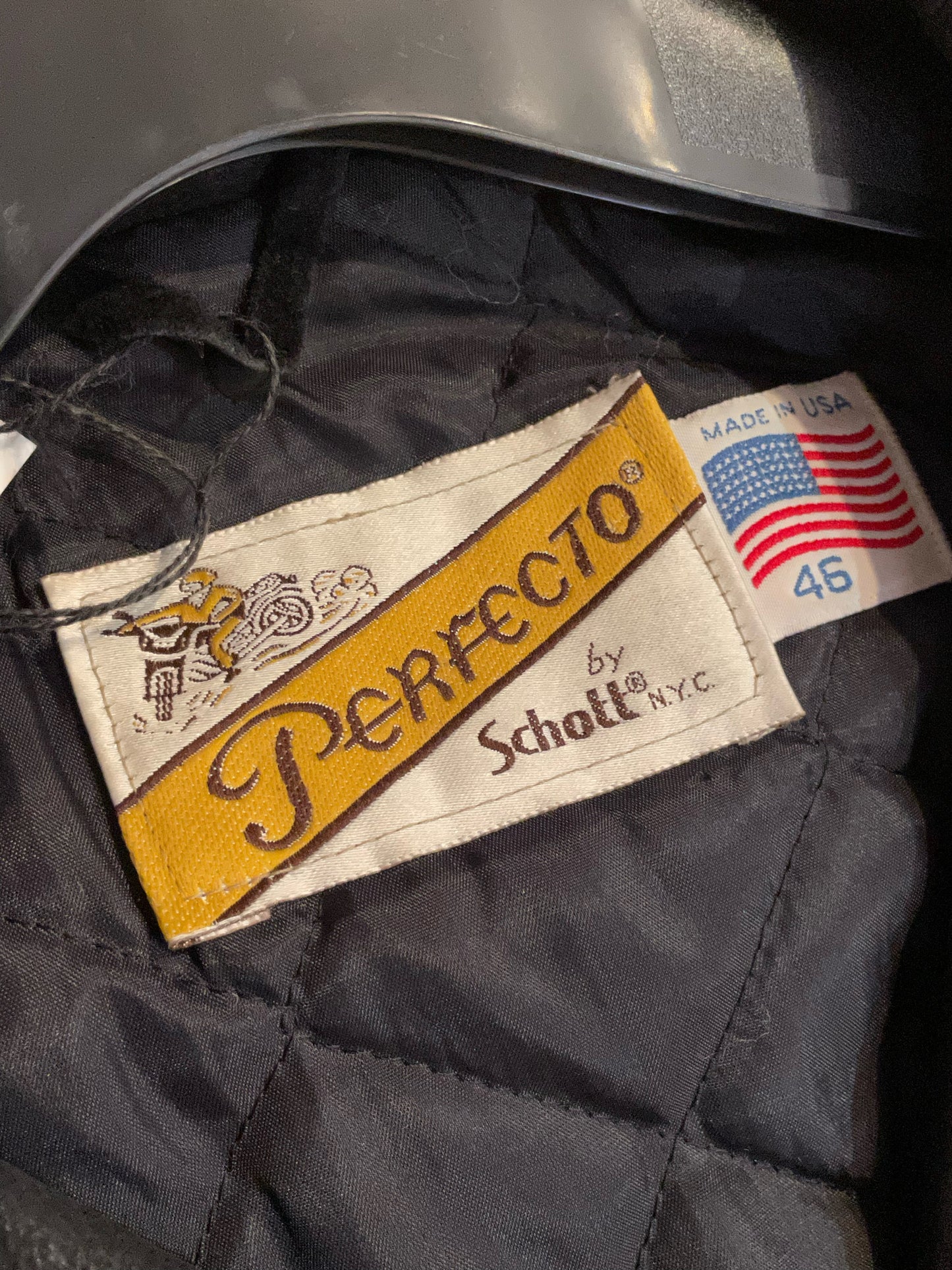 SCHOTT N.Y.C VINTAGE LEATHER PERFECTO JACKET SZ: 46=XL