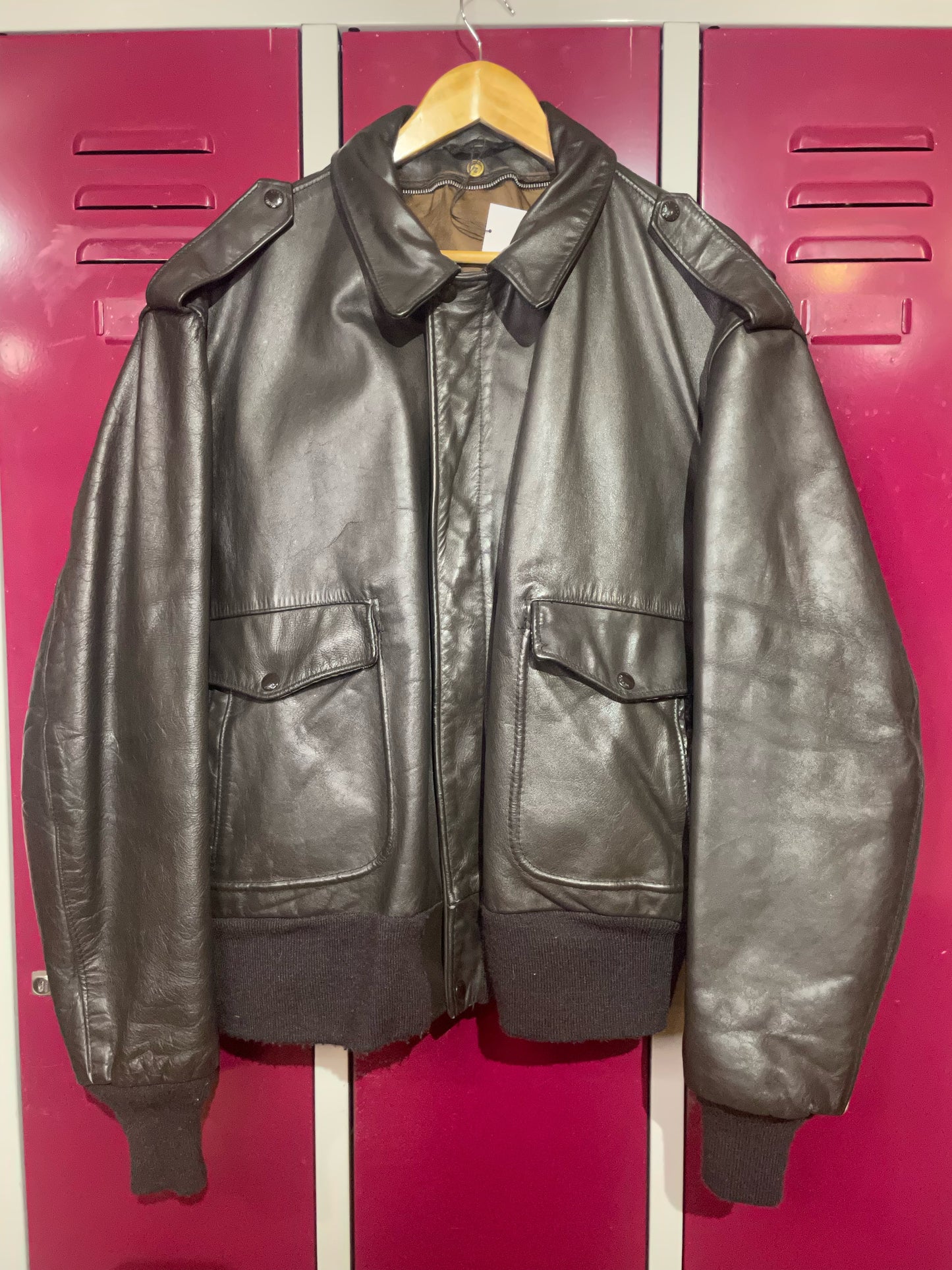 SCHOTT N.Y.C VINTAGE FLIGHT JACKET SZ: 50=XL/XXL