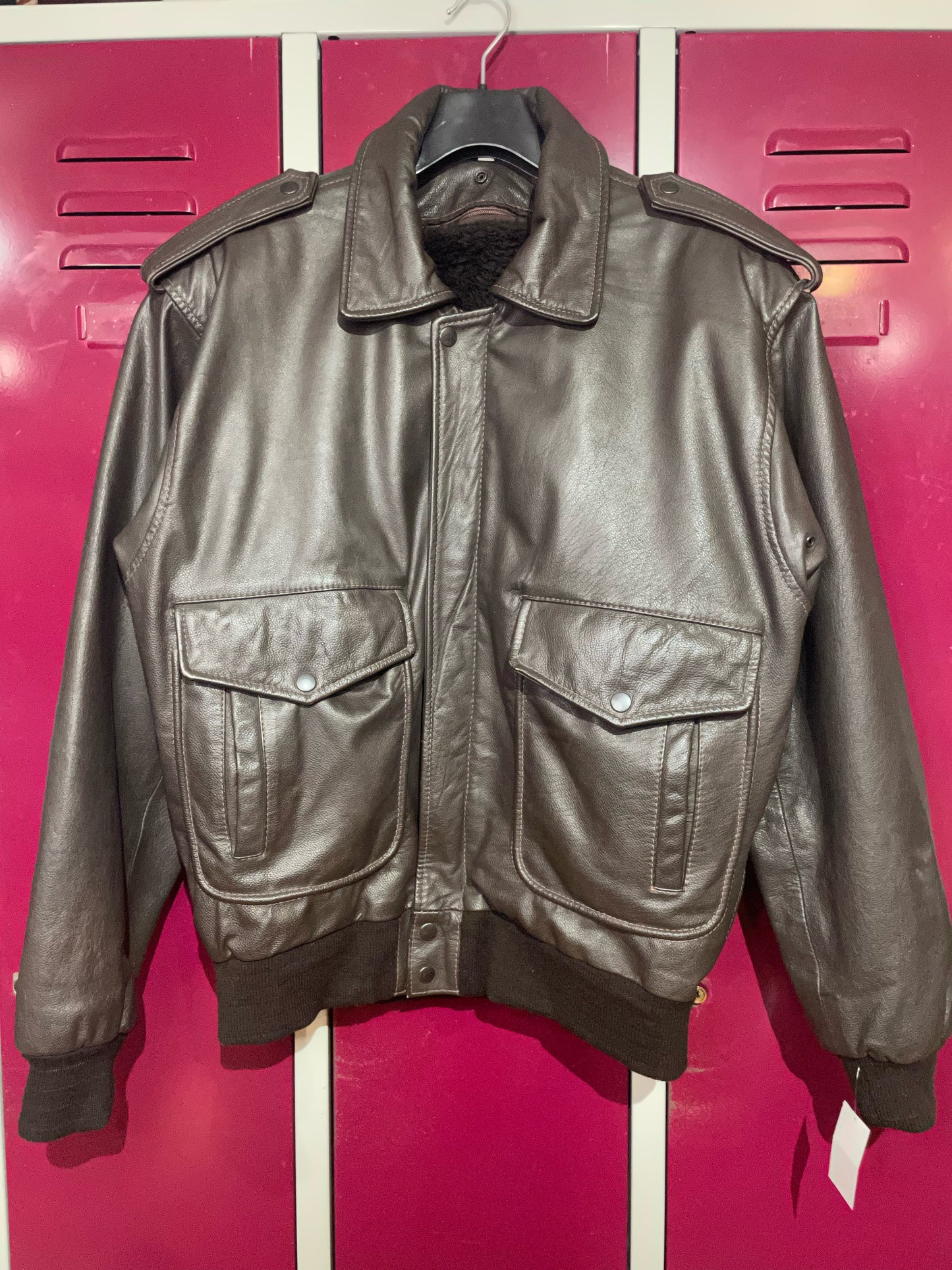 VINTAGE LEATHER FLIGHT JACKET SZ: S
