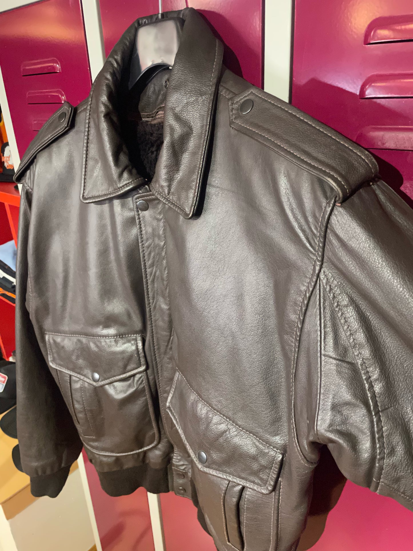 VINTAGE LEATHER FLIGHT JACKET SZ: S