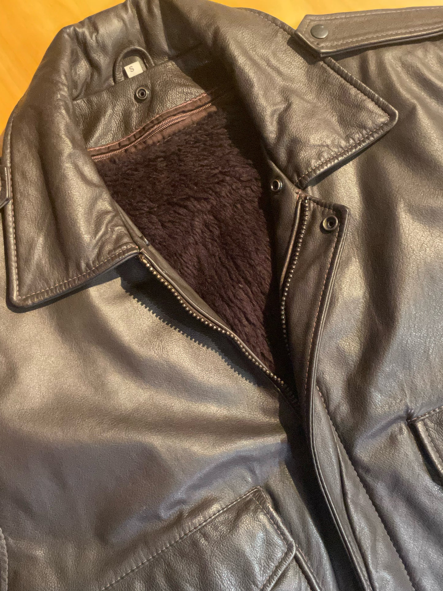 VINTAGE LEATHER FLIGHT JACKET SZ: S