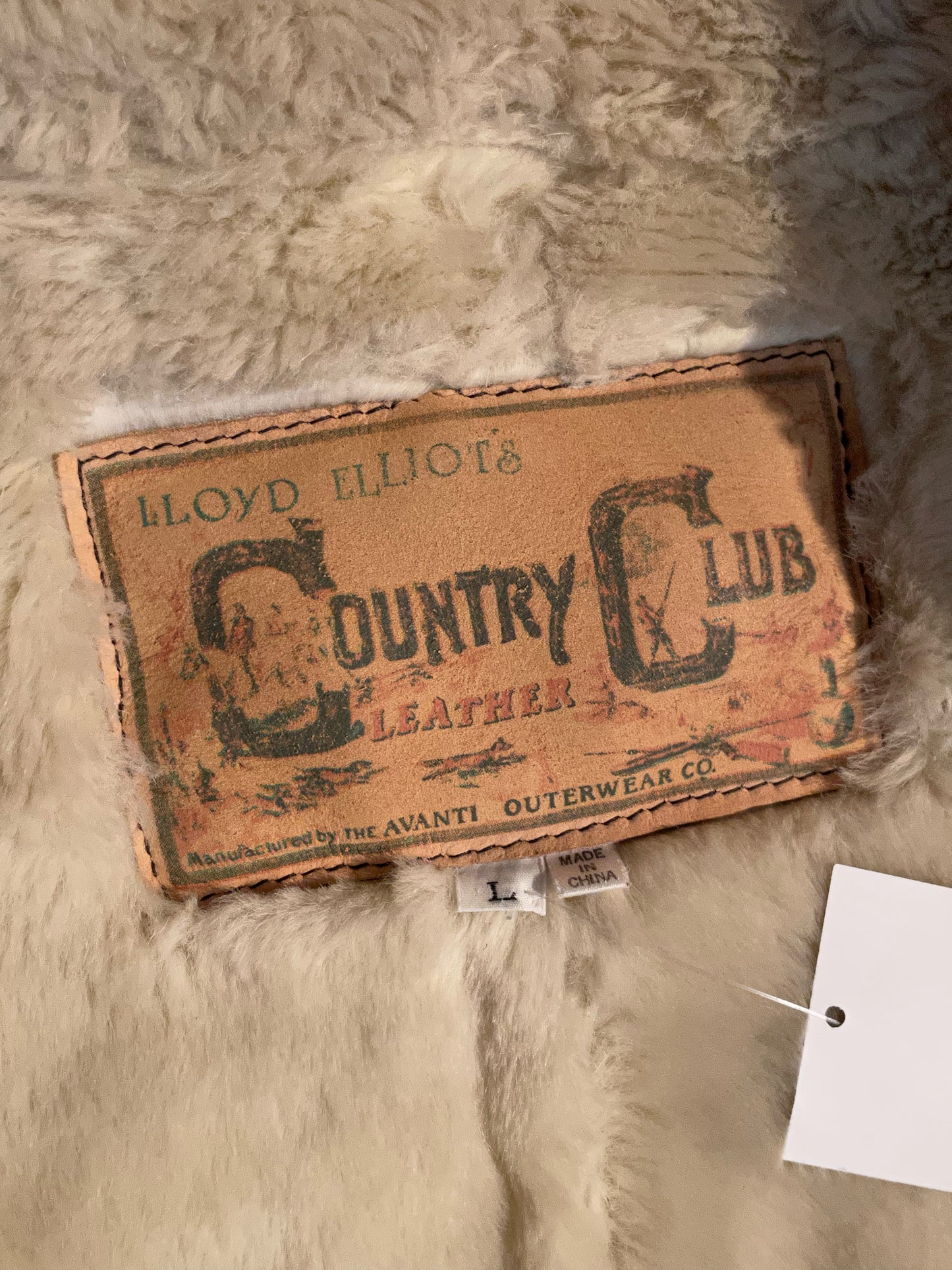 COUNTRY CLUB SHEARLING SHEEPSKIN JACKET SZ: L