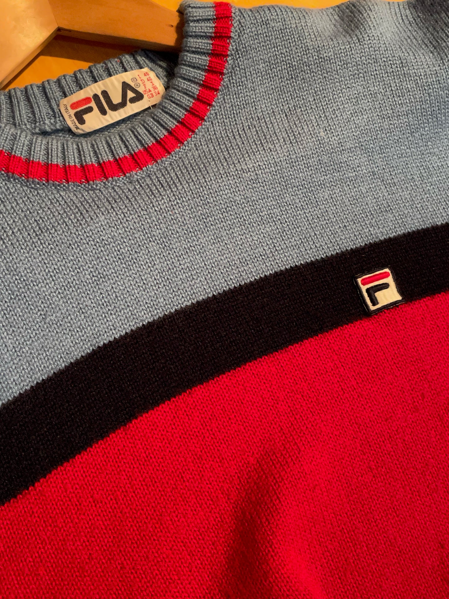 FILA VINTAGE MADE IN ITALY PULLOVER SZ: 36=S