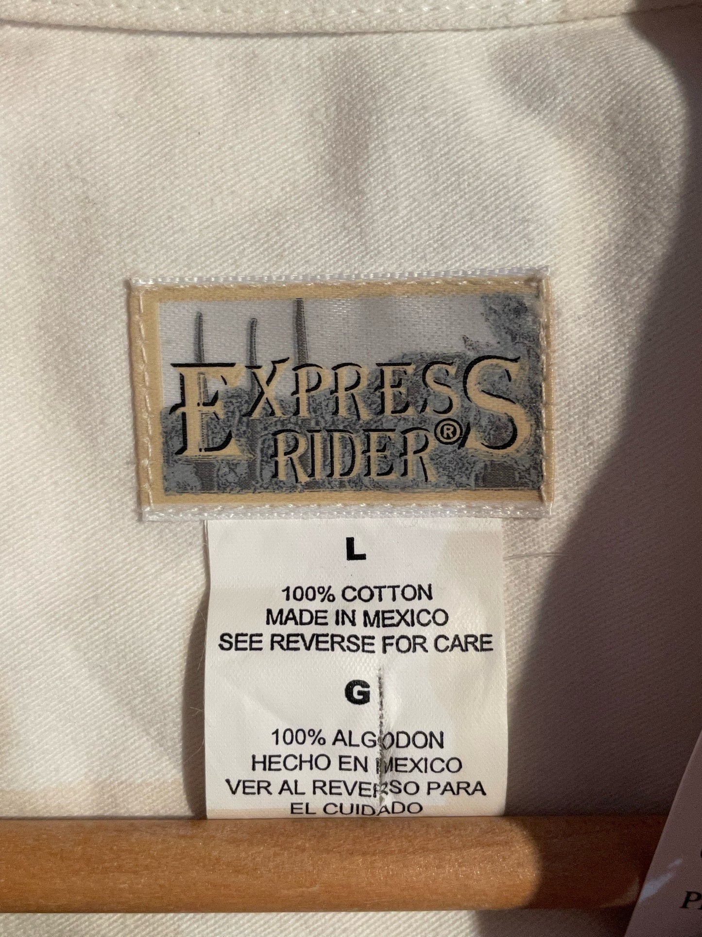 EXPRESS RIDER VINTAGE WESTERN SHIRT  SZ: L