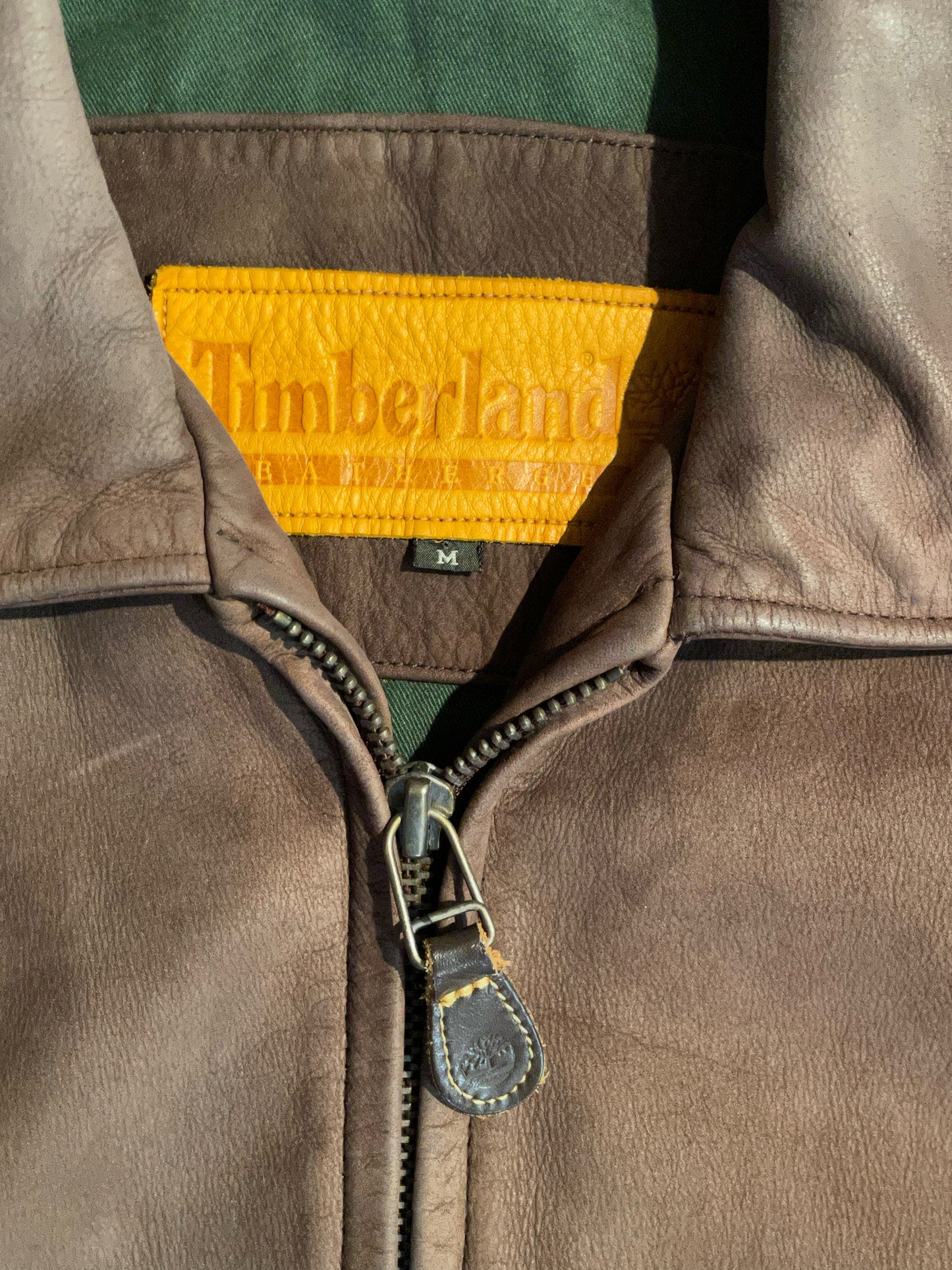 TIMBERLAND BROWN LEATHER JACKET SZ: M