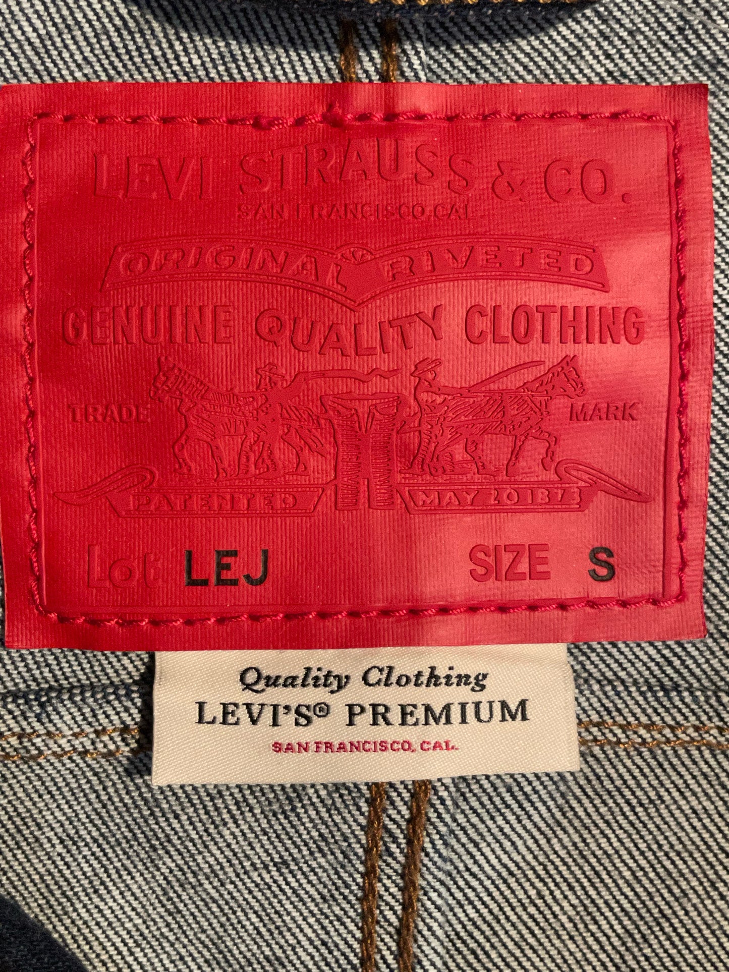 LEVI'S MADE AND CRAFTED LEJ TRUCKER DENIM JACKET  SZ: S