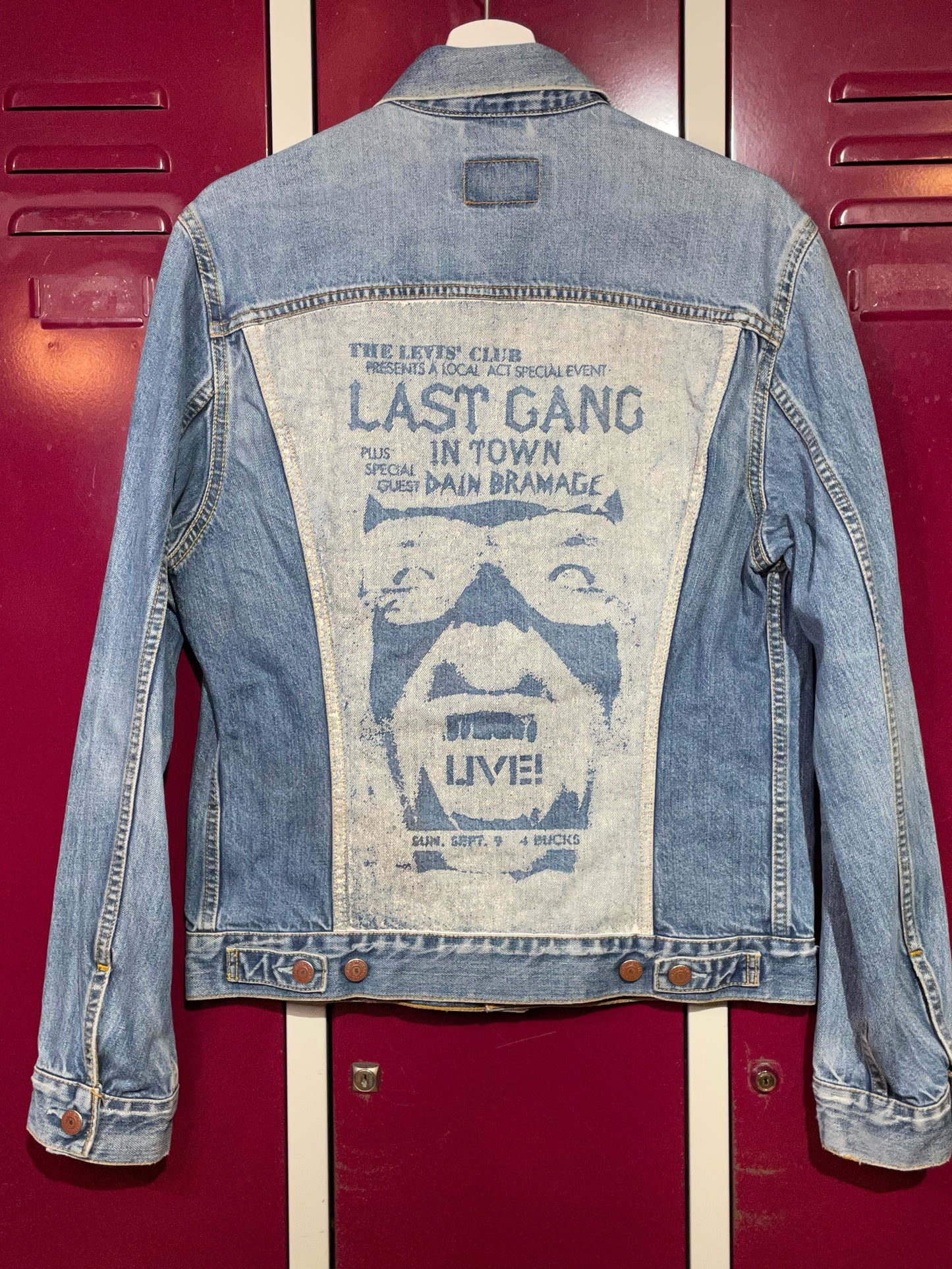 LEVI'S LAST GANG IN TOWN VINTAGE DENIM JACKET SZ: L