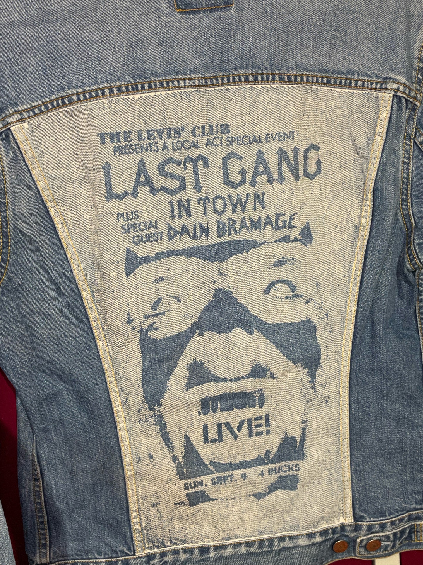 LEVI'S LAST GANG IN TOWN VINTAGE DENIM JACKET SZ: L