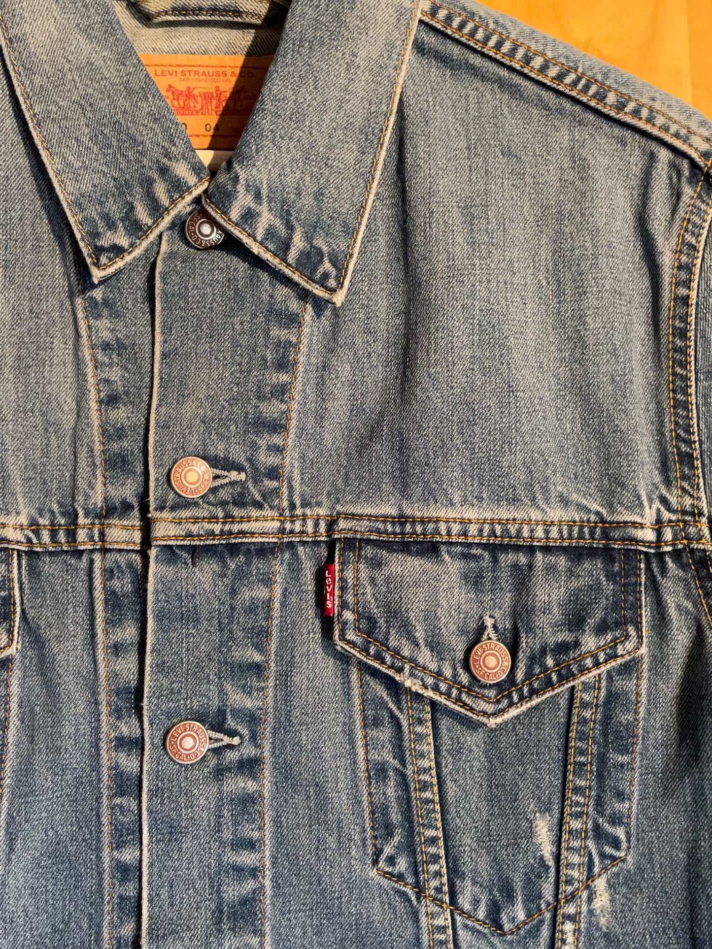 LEVI'S LAST GANG IN TOWN VINTAGE DENIM JACKET SZ: L