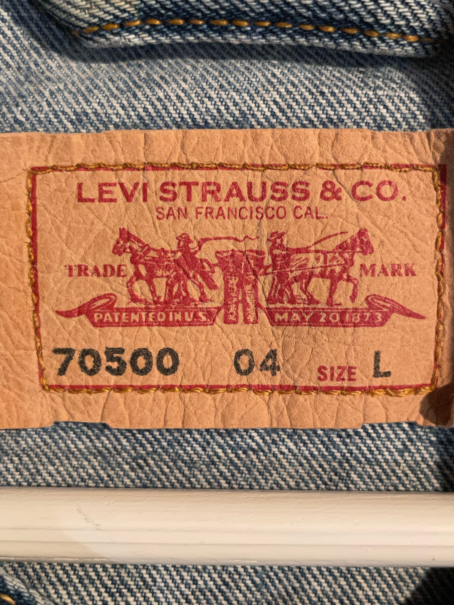 LEVI'S LAST GANG IN TOWN VINTAGE DENIM JACKET SZ: L