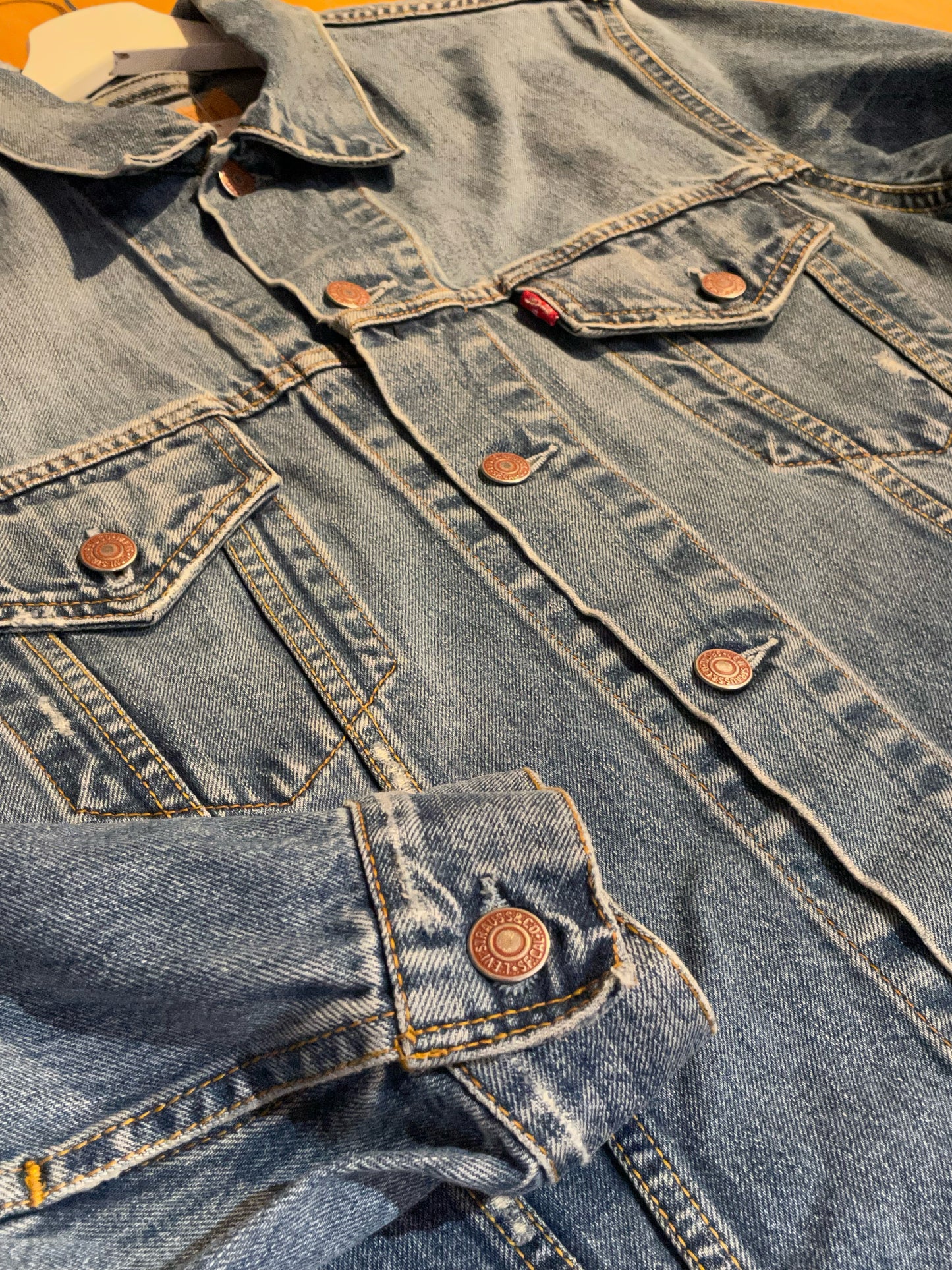 LEVI'S LAST GANG IN TOWN VINTAGE DENIM JACKET SZ: L