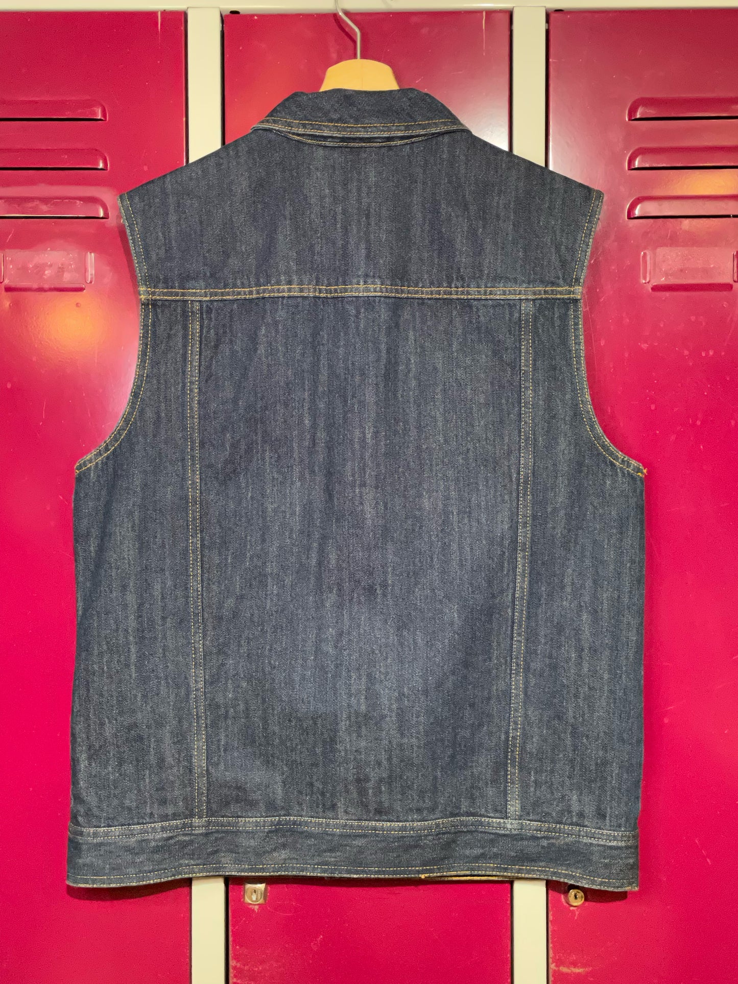 HARLEY DAVIDSON PATCH TRUCKER DENIM VEST  SZ: L