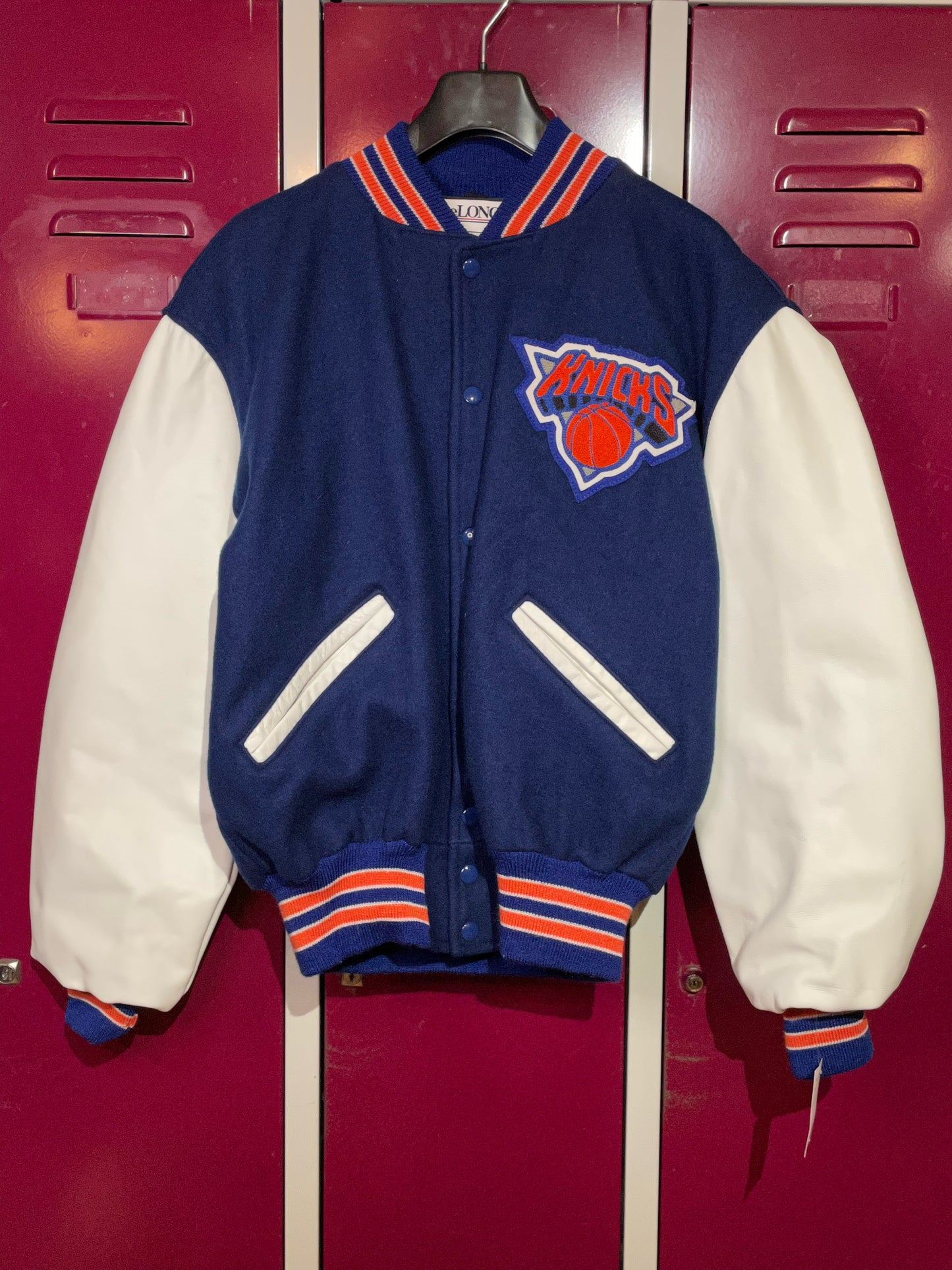 VINTAGE DELONG NEW YORK KNICKS VARSITY JACKET SZ: M