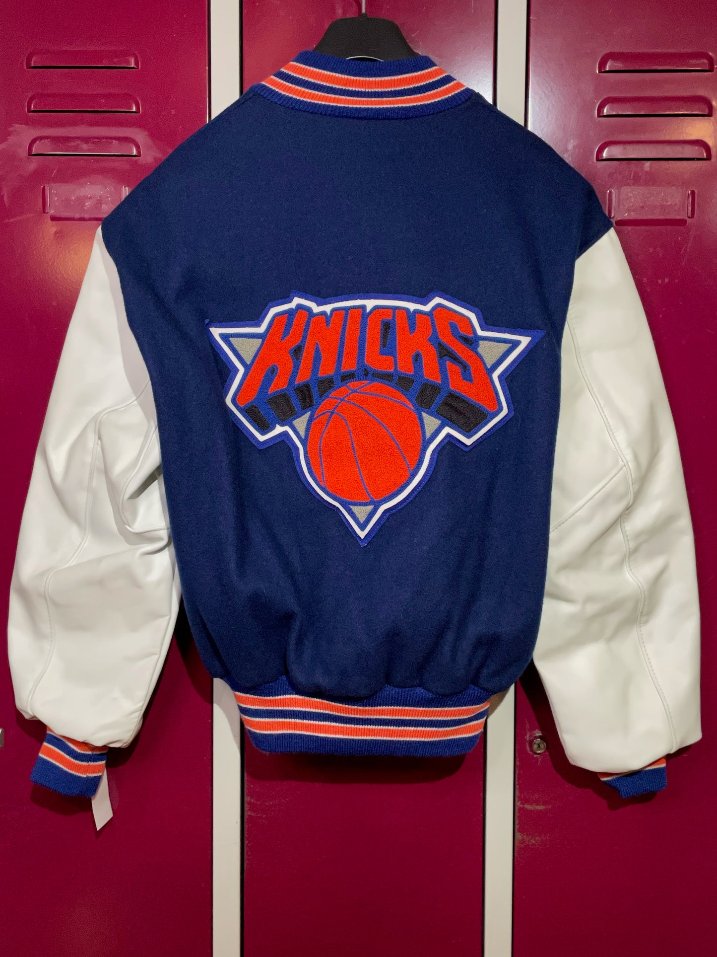 VINTAGE DELONG NEW YORK KNICKS VARSITY JACKET SZ: M