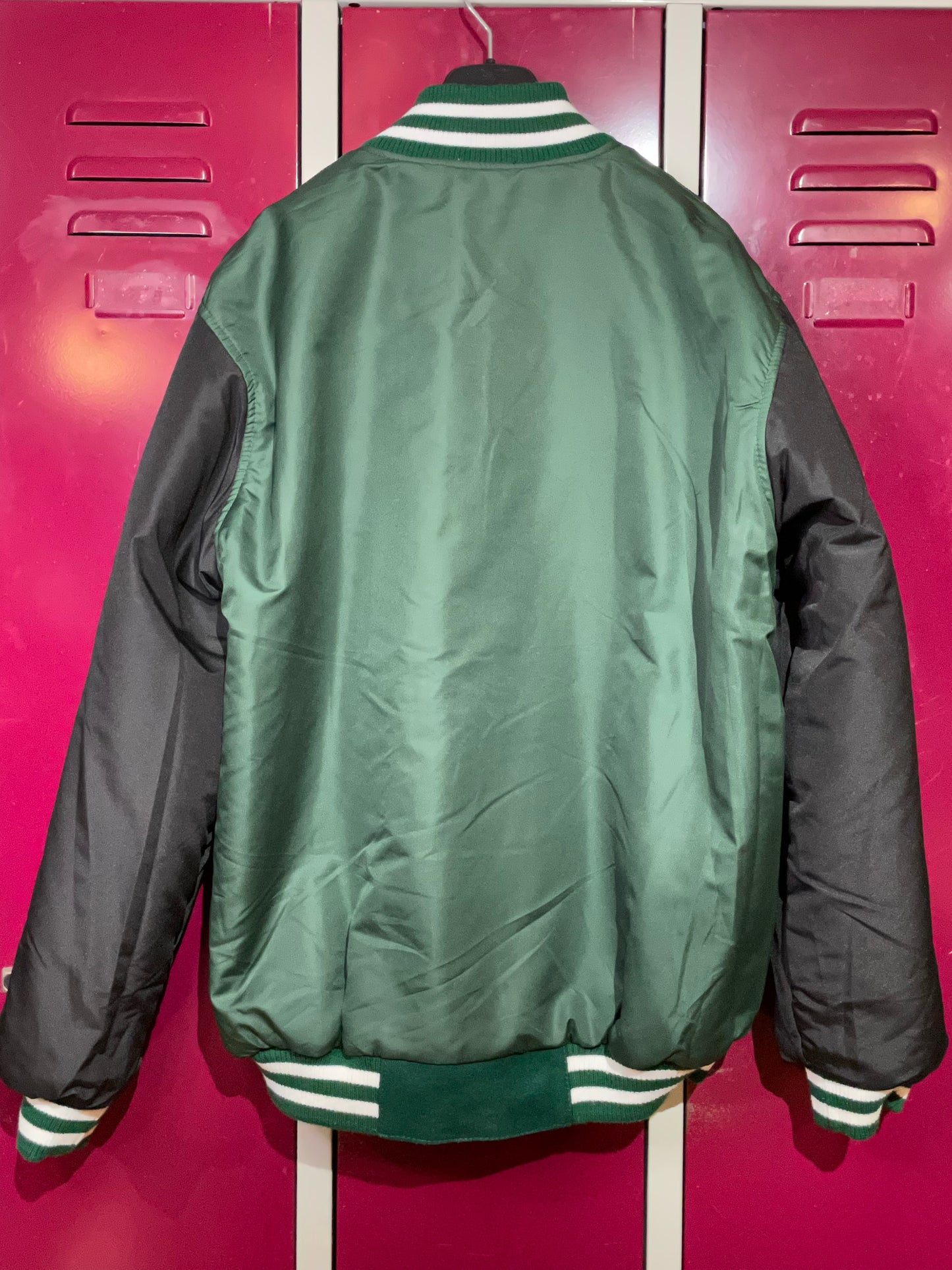 REVERSIBLE NEW YORK JETS NFL GIII VARSITY JACKET SZ: L