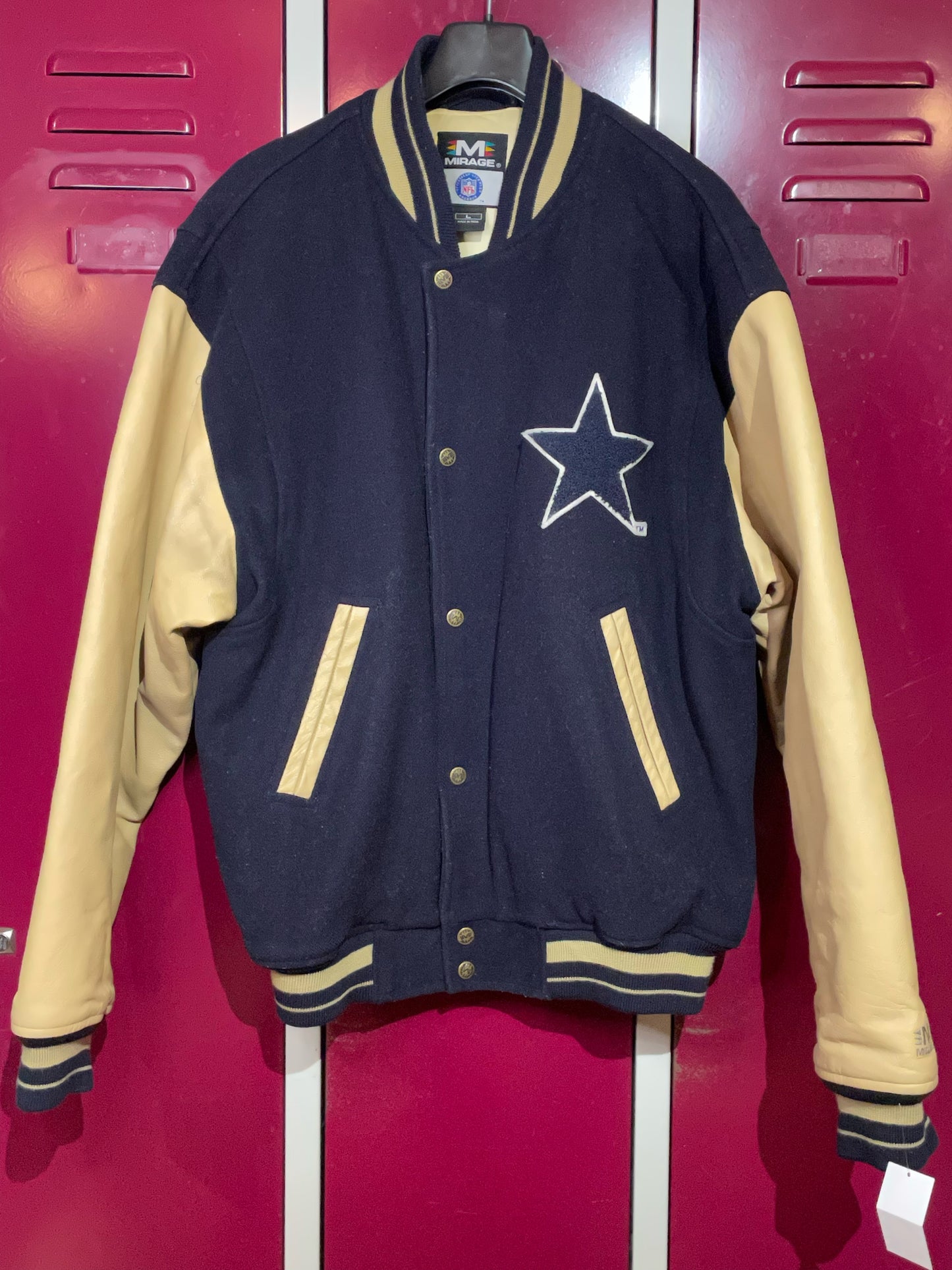 DALLAS COWBOYS MIRAGE VINTAGE VARSITY JACKET SZ: L