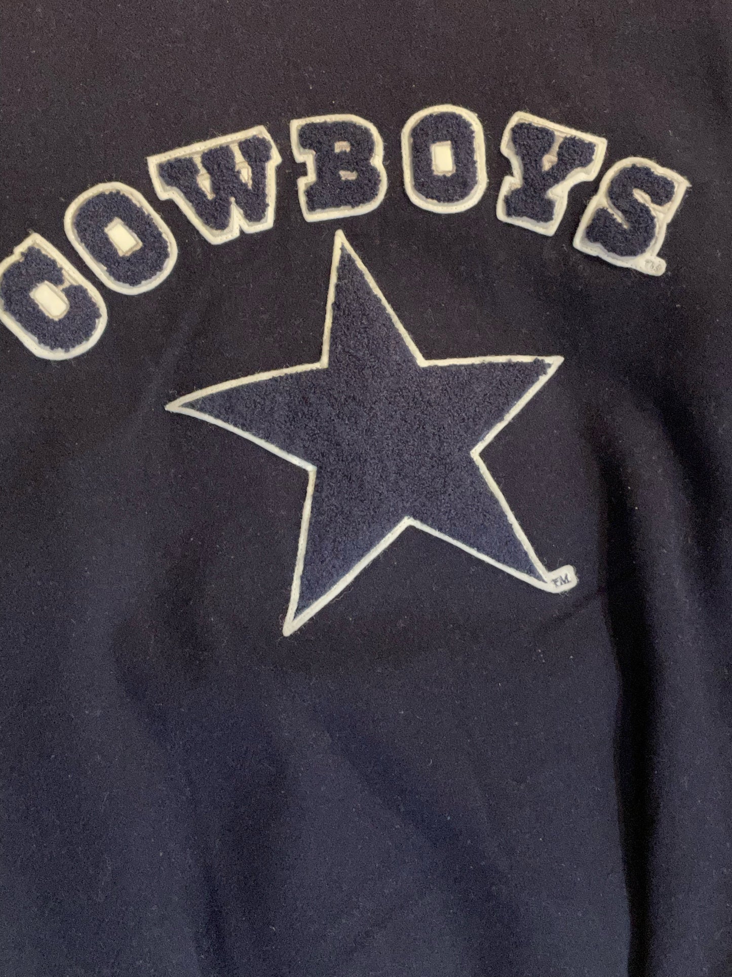 DALLAS COWBOYS MIRAGE VINTAGE VARSITY JACKET SZ: L