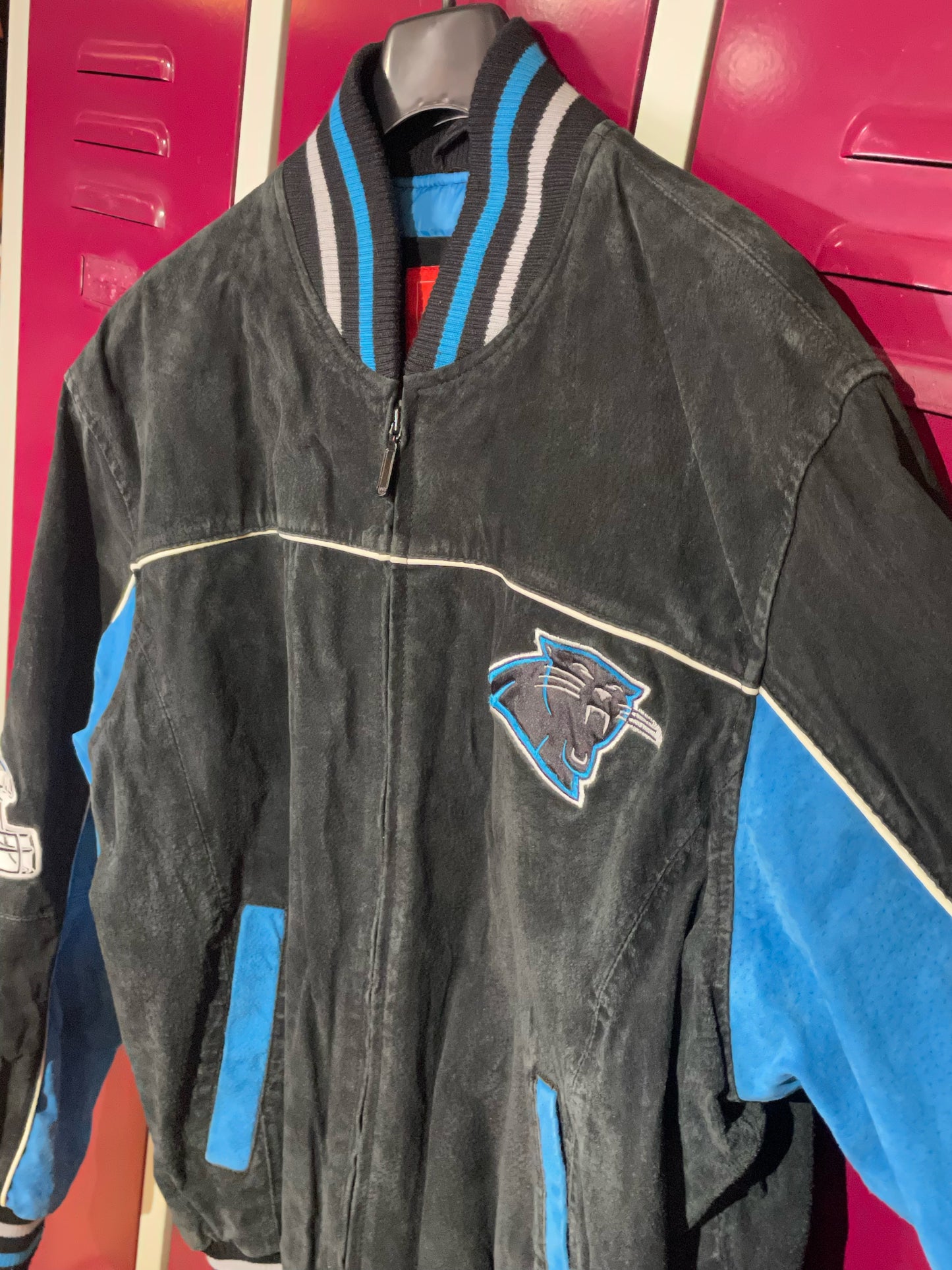 VINTAGE CAROLINA PANTHERS GIII NFL SUEDE JACKET SZ: M