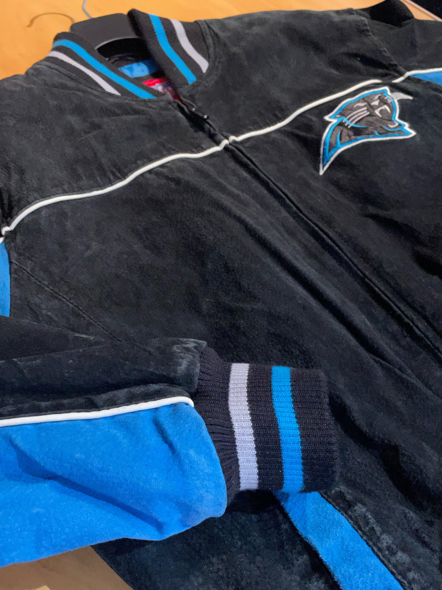 VINTAGE CAROLINA PANTHERS GIII NFL SUEDE JACKET SZ: M