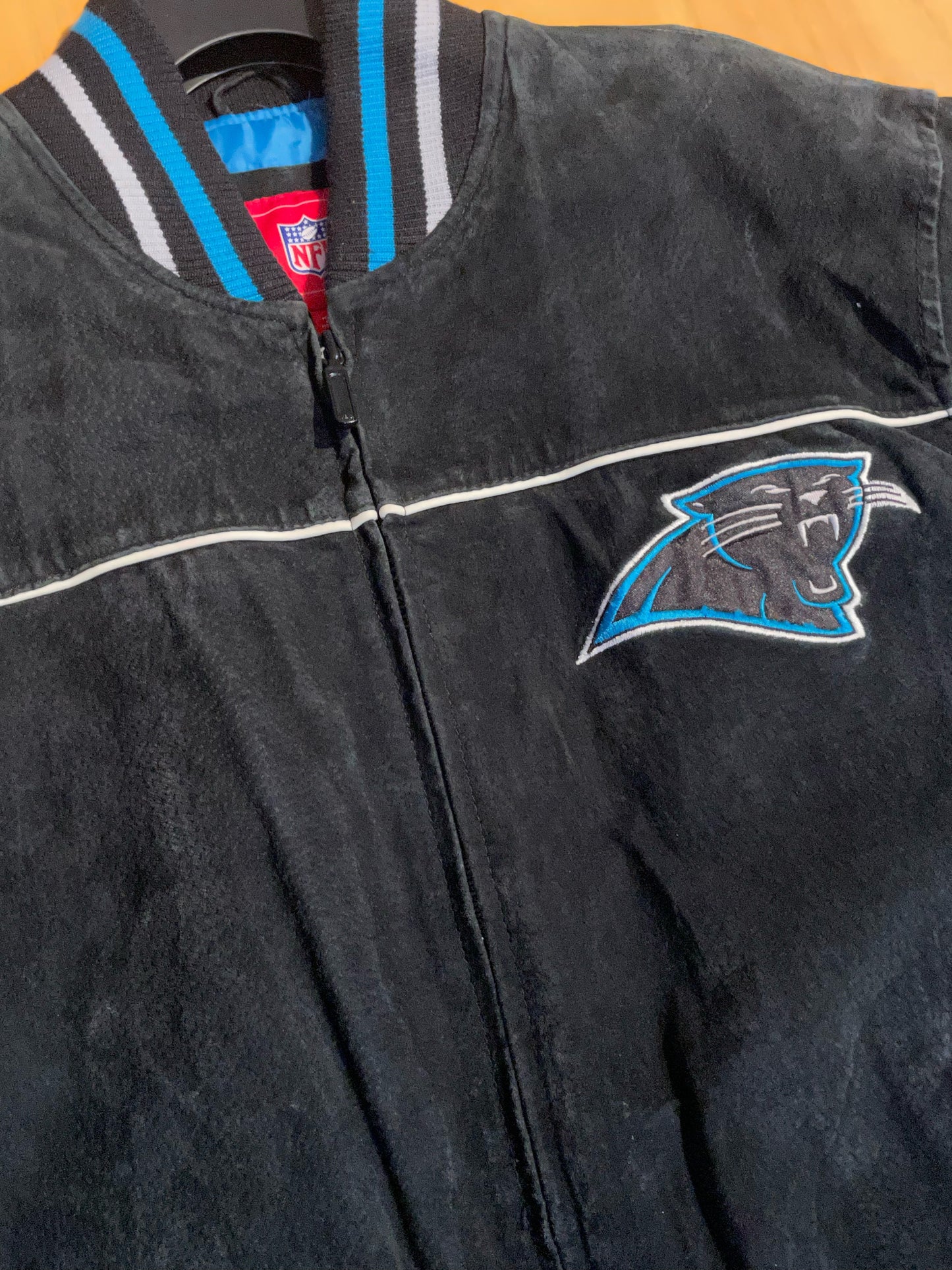 VINTAGE CAROLINA PANTHERS GIII NFL SUEDE JACKET SZ: M