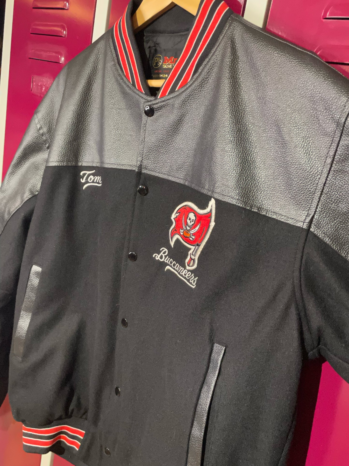 TAMPA BAY BUCCANEERS TOM BRADY MR. P'S VARSITY JACKET SZ: L