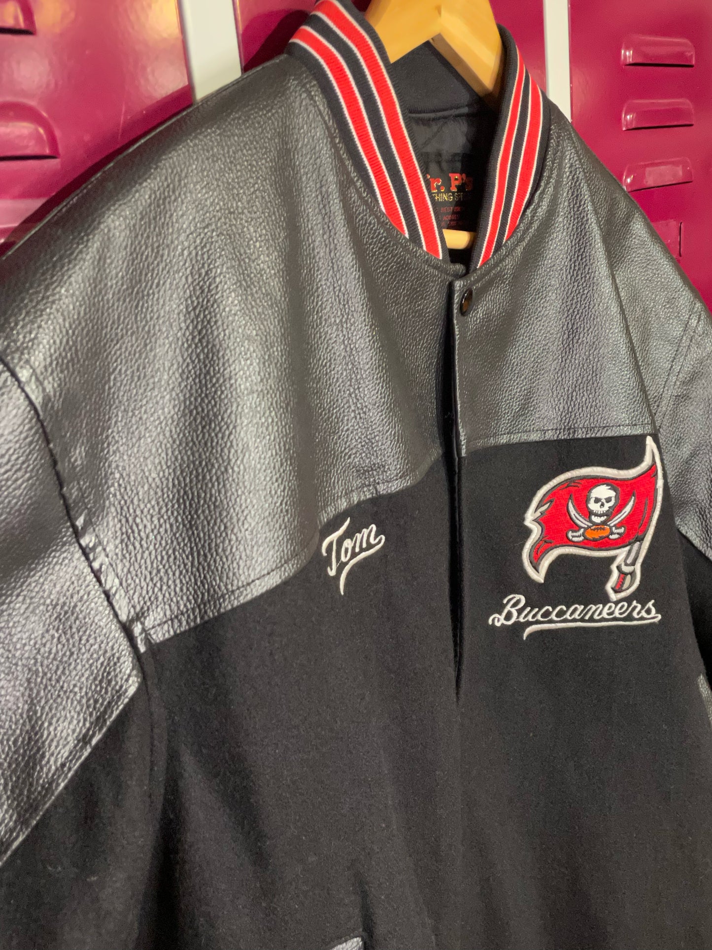 TAMPA BAY BUCCANEERS TOM BRADY MR. P'S VARSITY JACKET SZ: L