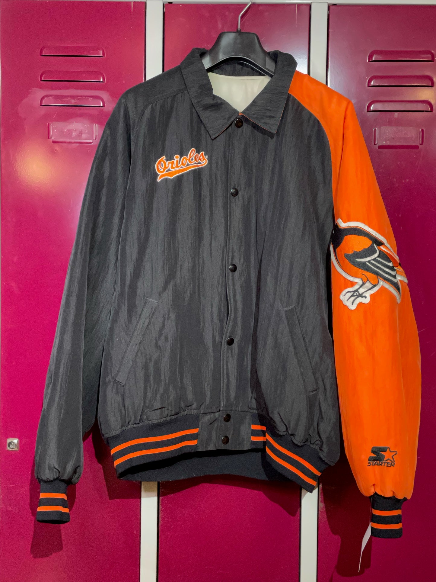 VINTAGE STARTER BALTIMORE ORIOLES MLB JACKET SZ: L