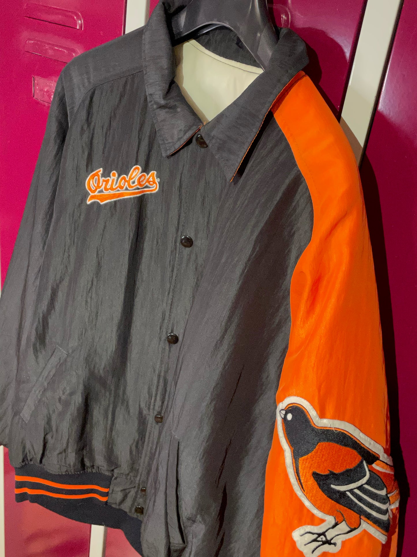 VINTAGE STARTER BALTIMORE ORIOLES MLB JACKET SZ: L