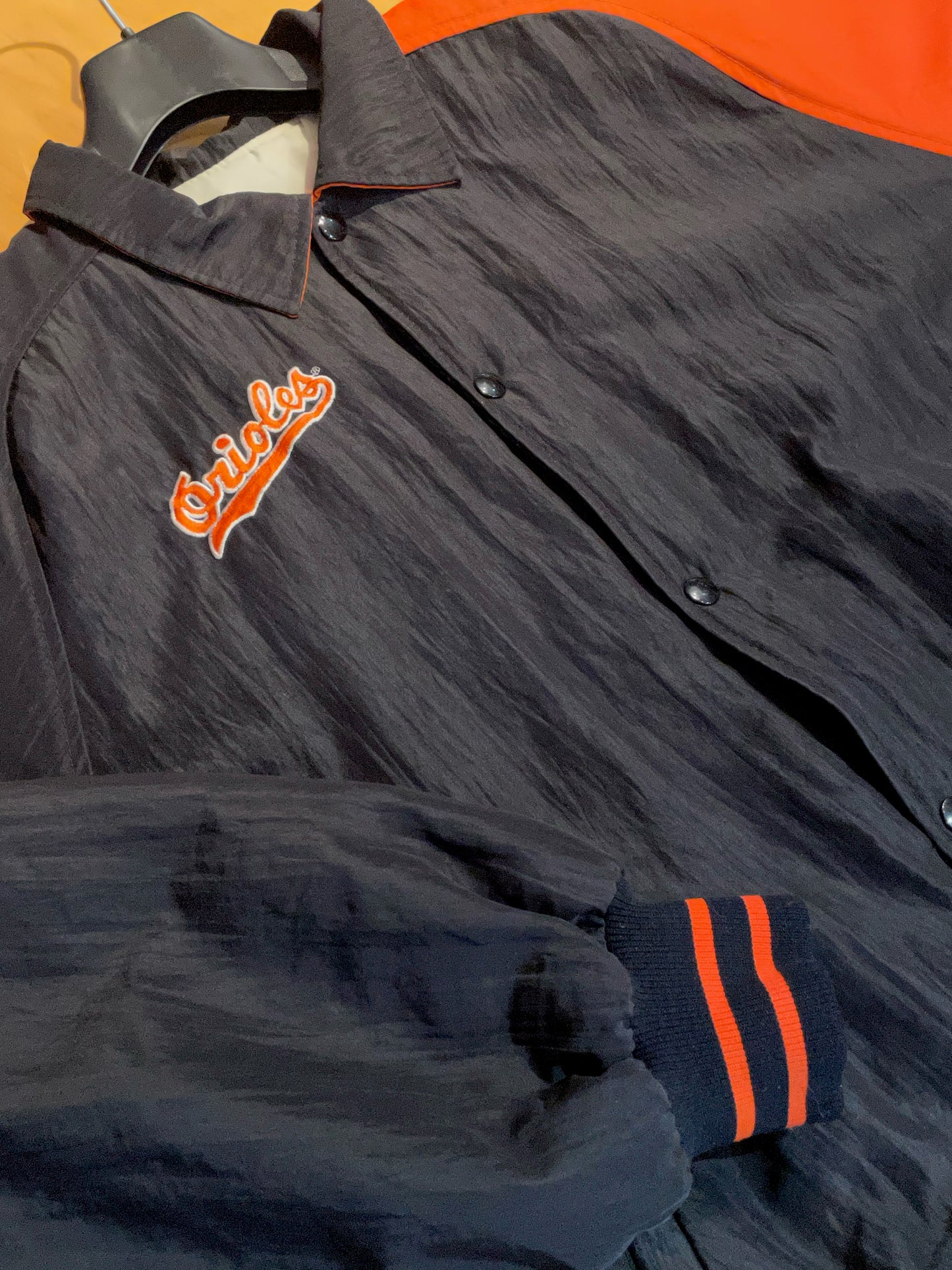 VINTAGE STARTER BALTIMORE ORIOLES MLB JACKET SZ: L