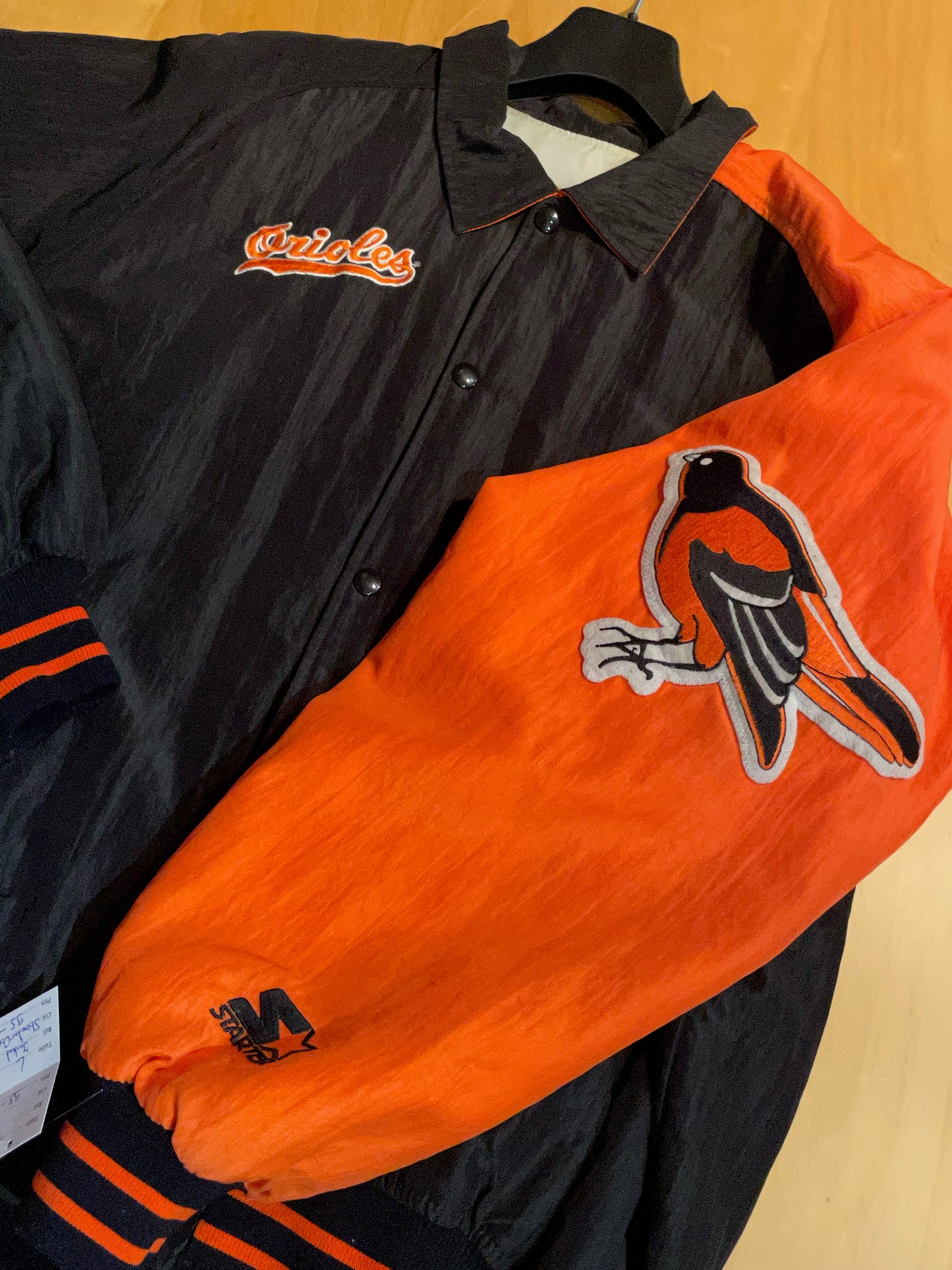 VINTAGE STARTER BALTIMORE ORIOLES MLB JACKET SZ: L